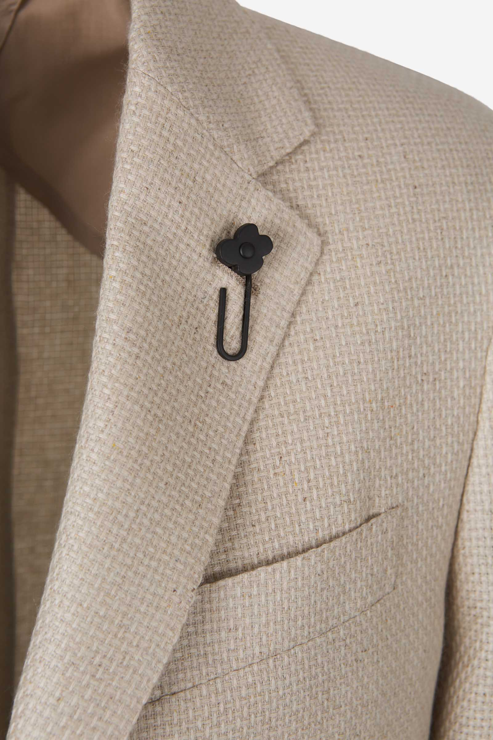 Outlet online Lardini Hombre Americana Texturizada Cachemira color Beige sku 302-003503 01 - Foto 4