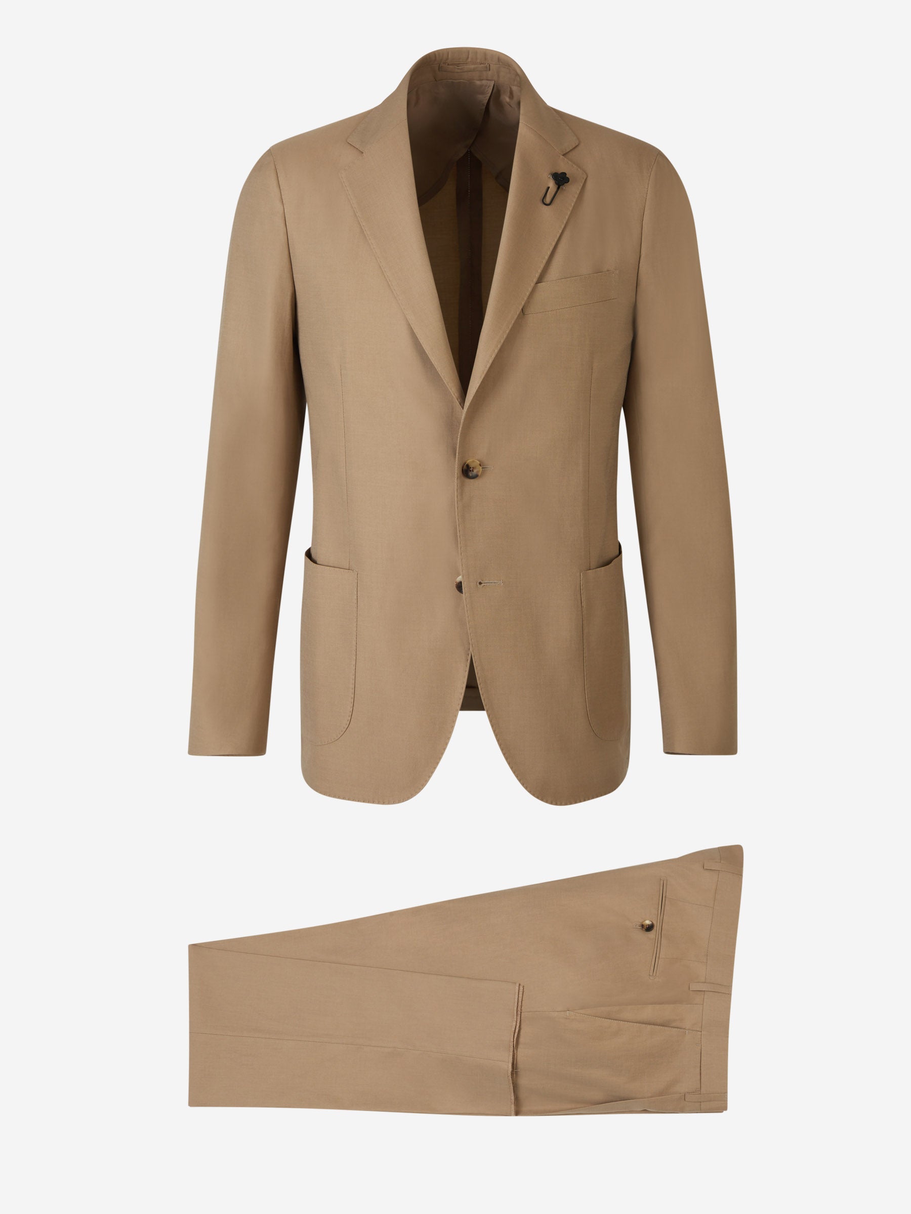 Outlet online Lardini Hombre Traje Liso Algodón color Topo sku 312-002788 02 - Foto 1