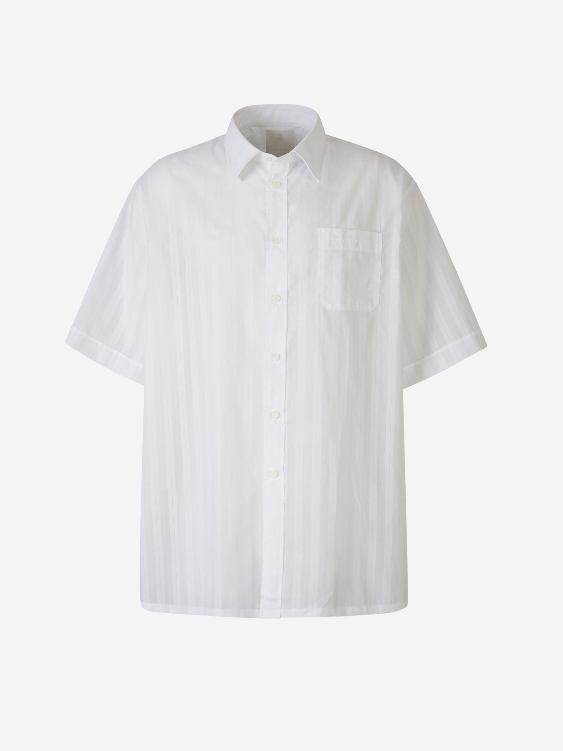 Outlet online Givenchy Hombre Camisa Gasa Motivo Rayas color Blanco sku 532-000558 01 - Foto 2