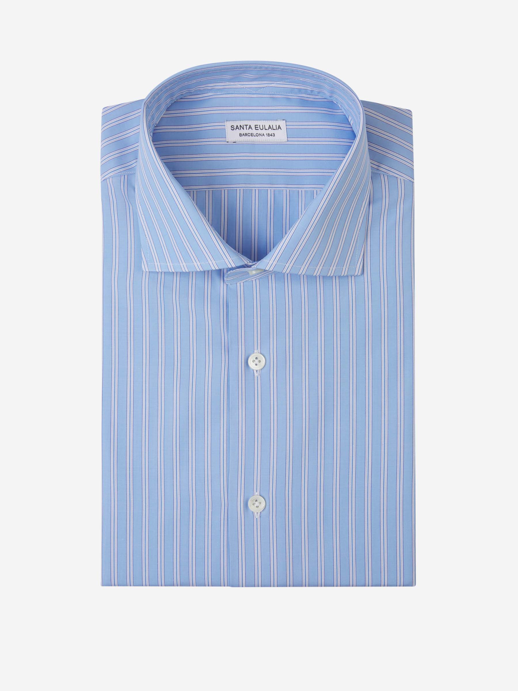 Outlet online Santa Eulalia Hombre Camisa Rayas Algodón color Azul Cielo sku 401-003095 01 - Foto 1