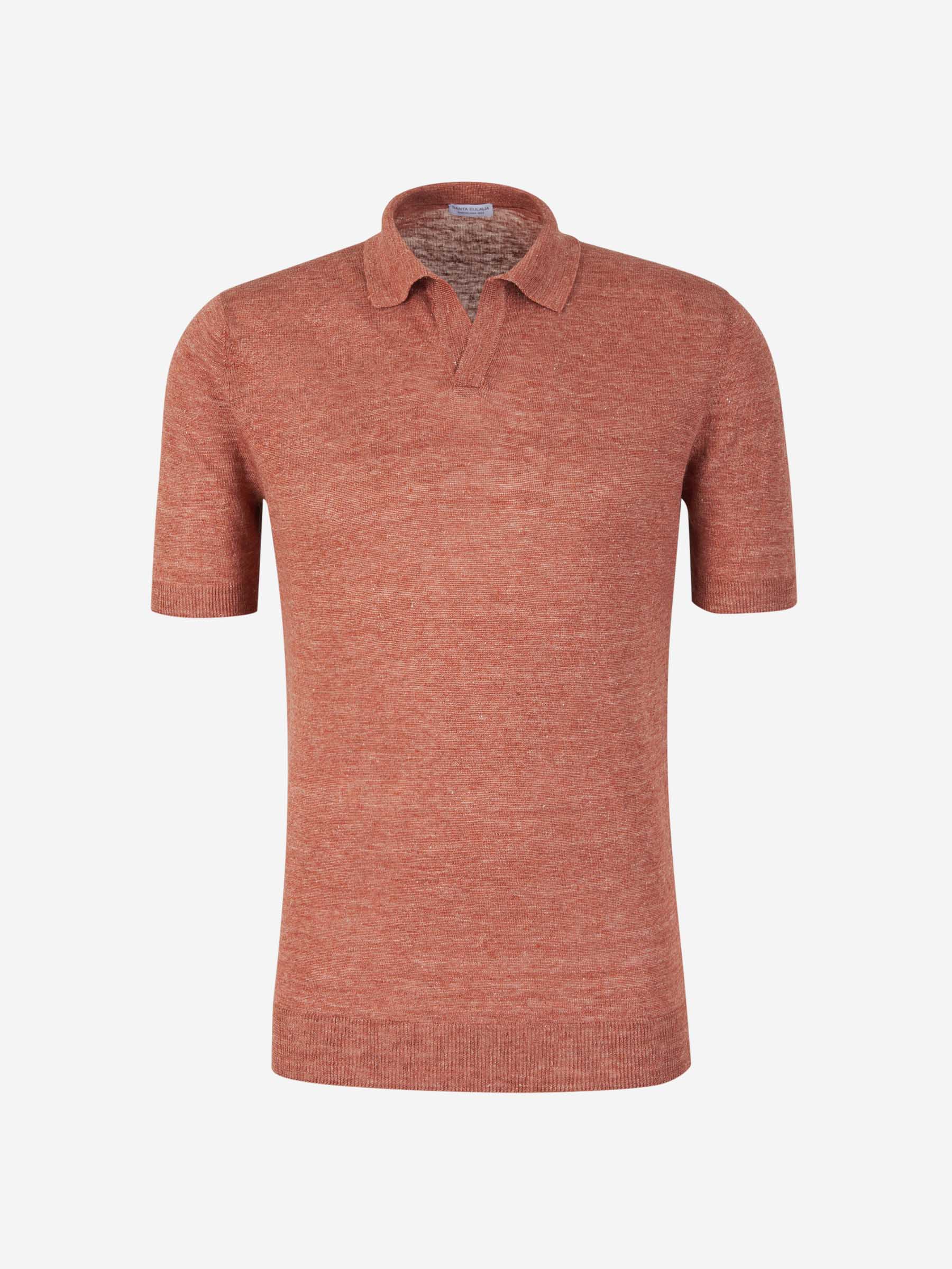 Outlet online Santa Eulalia Hombre Polo Punto Lino color Naranja sku 552-001490 02 - Foto 1