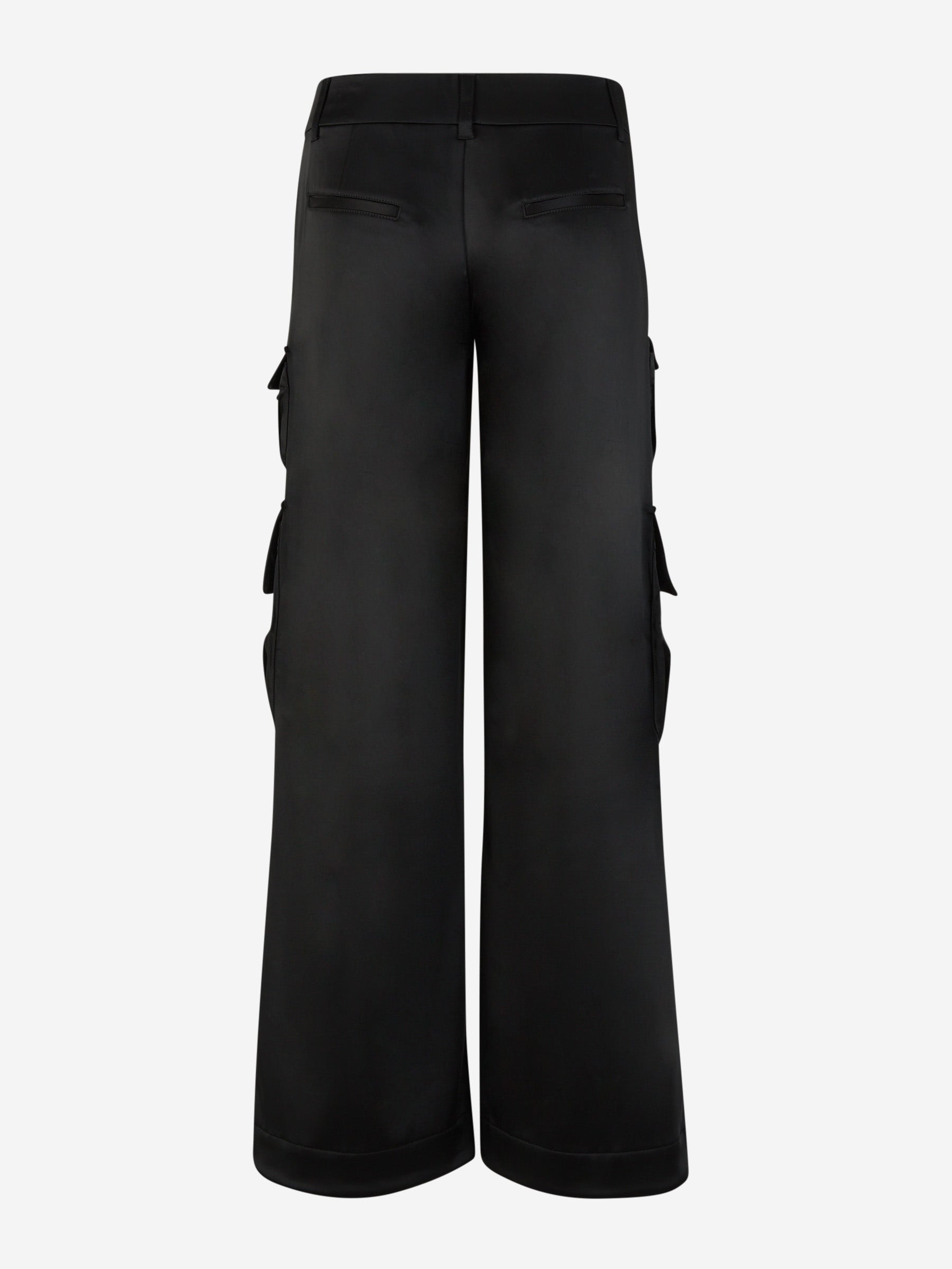 Outlet online Off-White Mujer Pantalones Cargo Satín color Negro sku 761-003420 01 - Foto 4