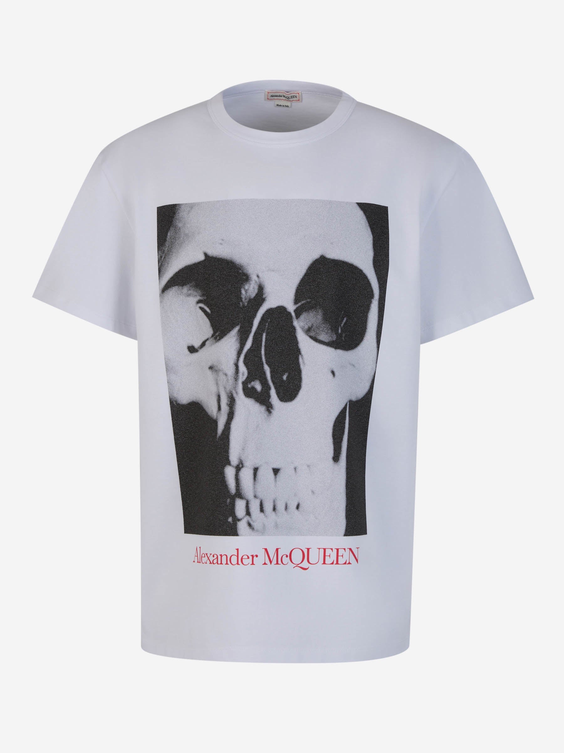 Outlet online McQueen Hombre Camiseta Skull Algodón color Blanco sku 553-003582 01 - Foto 1