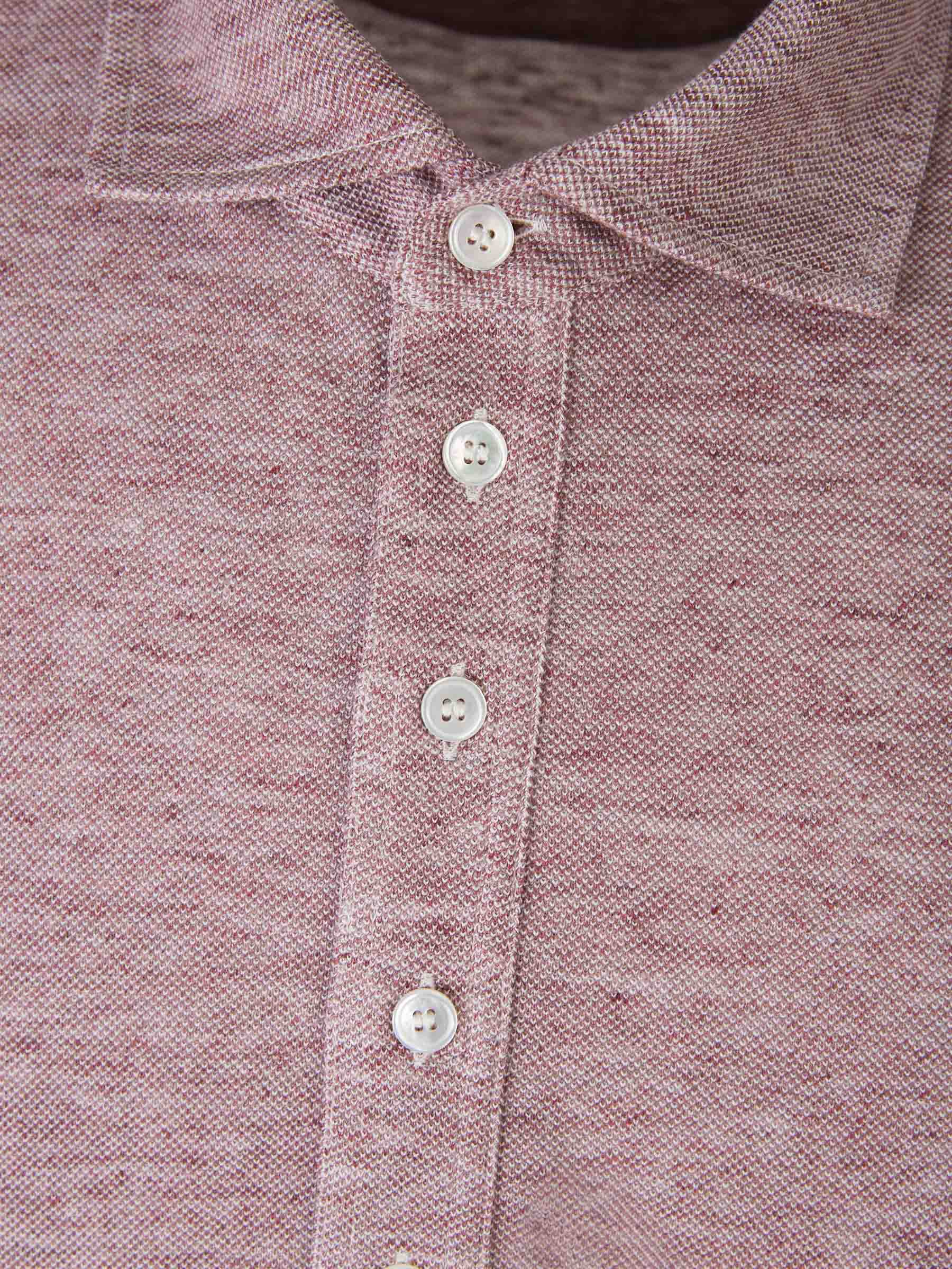 Outlet online Santa Eulalia Hombre Polo Piqué Lino color Burdeos sku 552-001482 03 - Foto 3