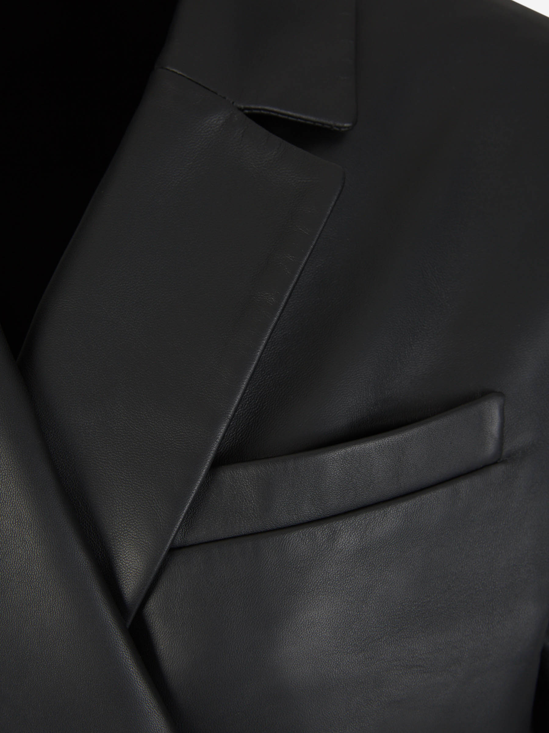 Outlet online Jacquemus Mujer Blazer La Veste Tibau Cuir color Negro sku 741-002083 01 - Foto 4