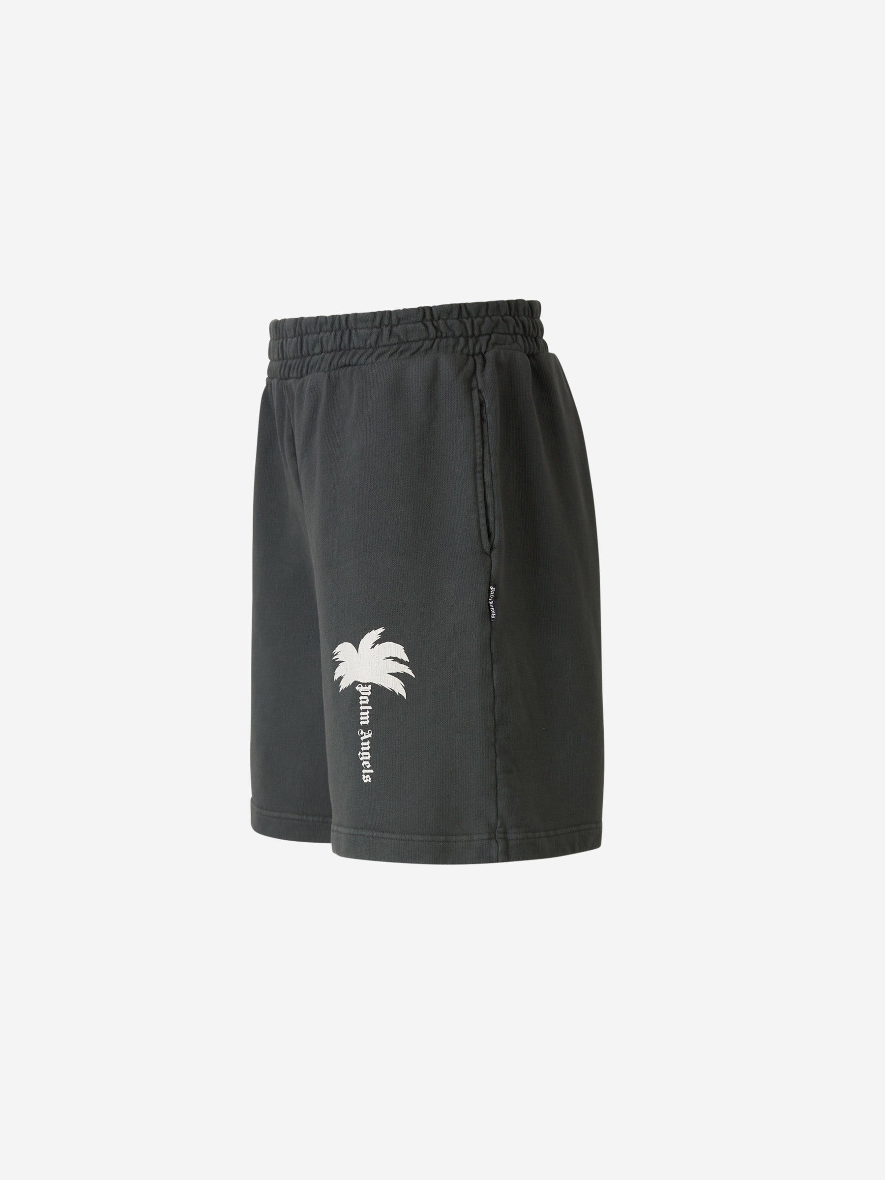 Outlet online Palm Angels Hombre Bermudas Algodón Logo color Gris Antracita sku 523-000941 01 - Foto 3