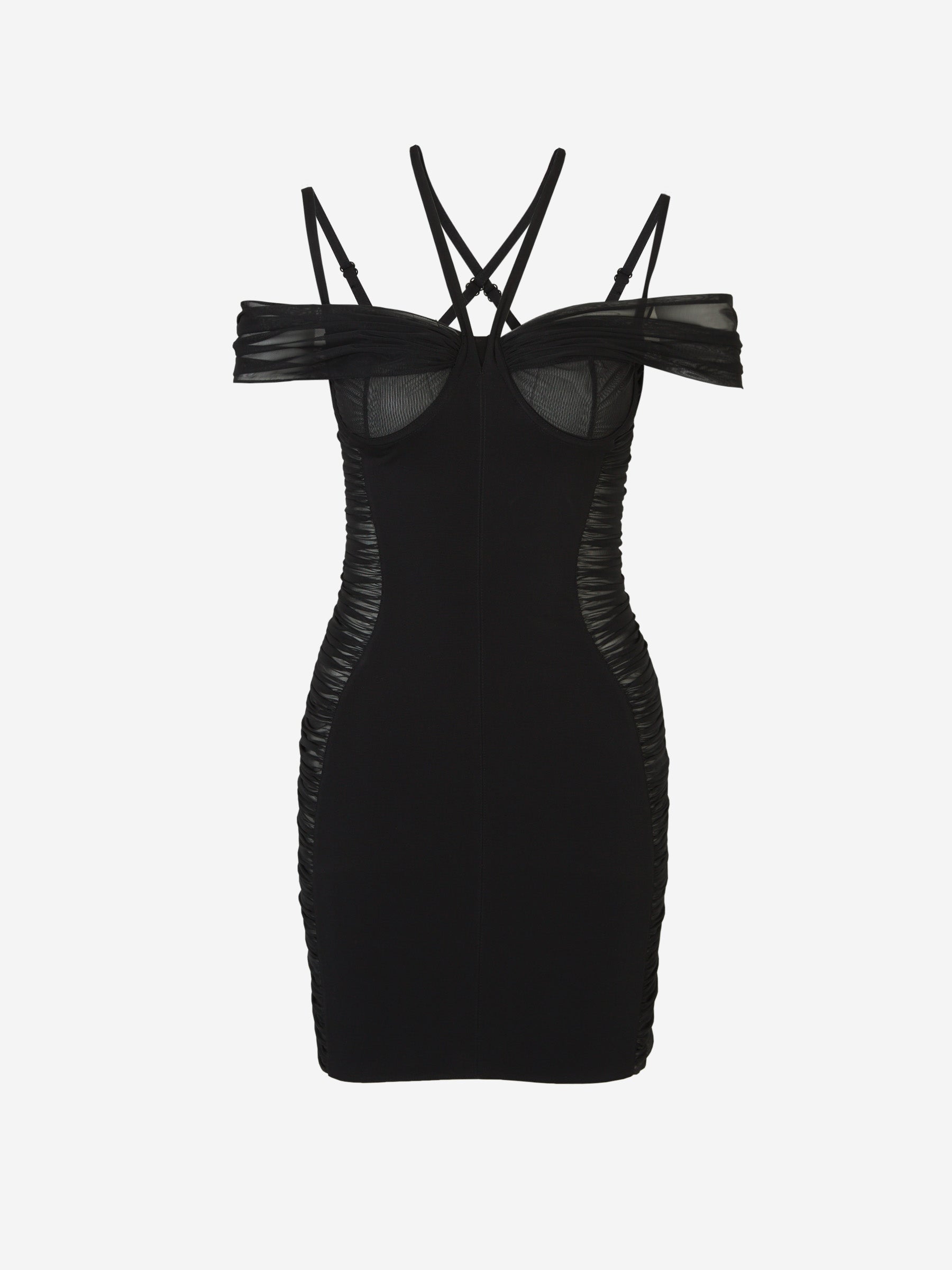 Outlet online Mugler Mujer Vestido Mini Drapeados color Negro sku 731-005901 01 - Foto 1