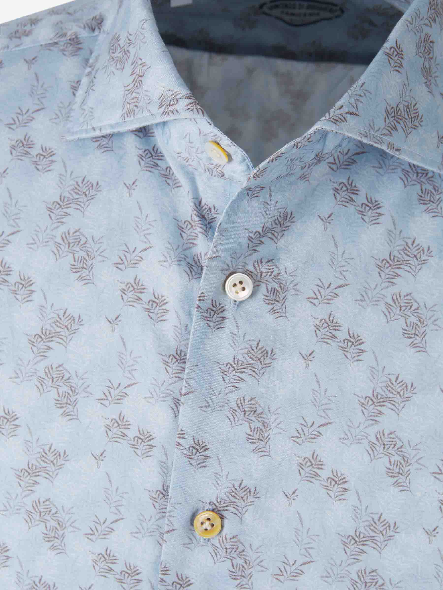 Vincenzo di Ruggiero Camisa Firenze Hojas color Azul Celeste sku 531-006356 01 - Foto 6