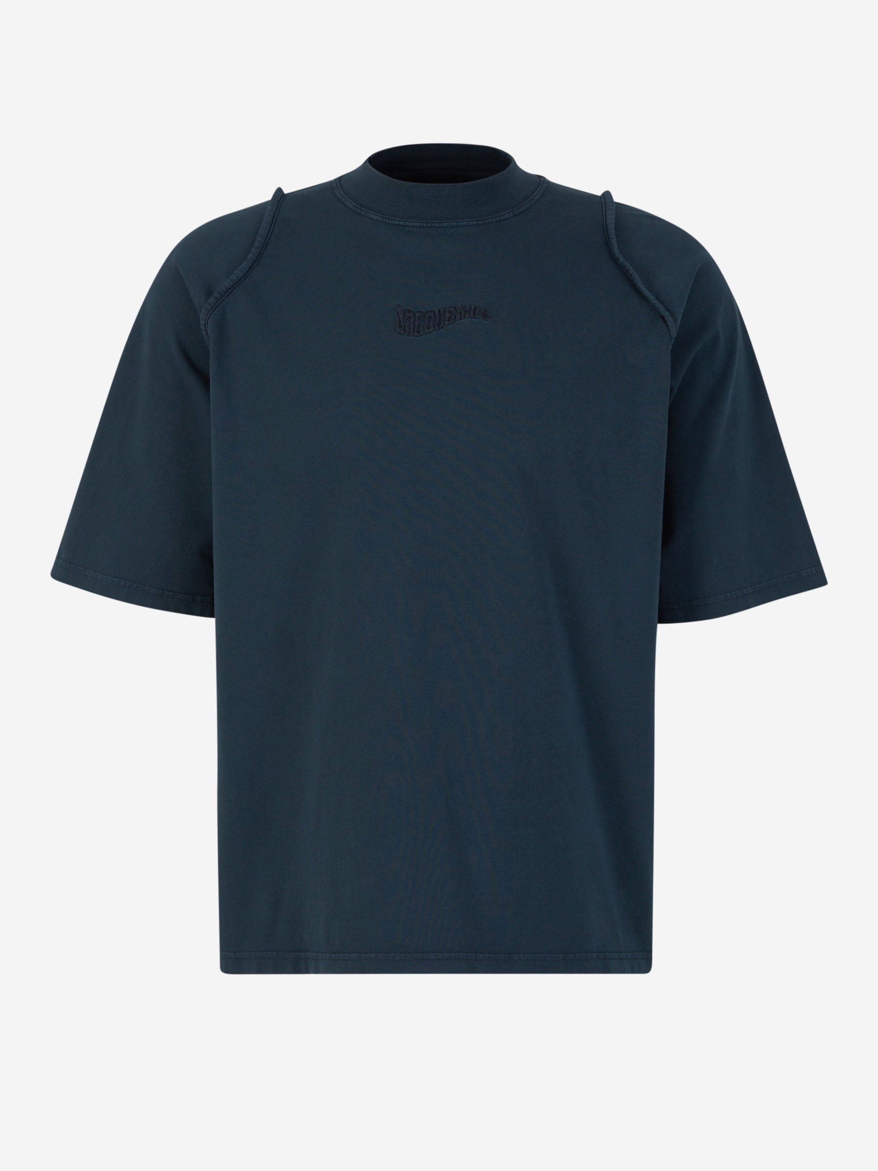 Outlet online Jacquemus Hombre Camiseta Algodón Logo color Azul Noche sku 553-003629 01 - Foto 1