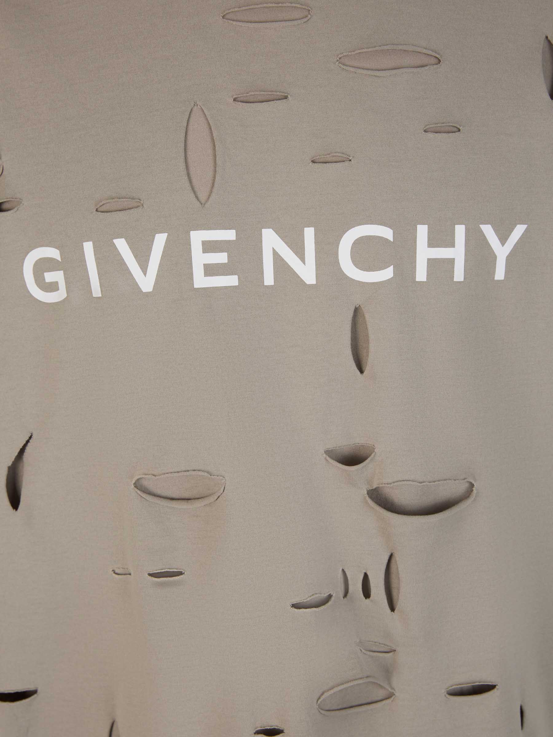 Outlet online Givenchy Hombre Camiseta Desgastada Algodón color Topo sku 553-003601 01 - Foto 4