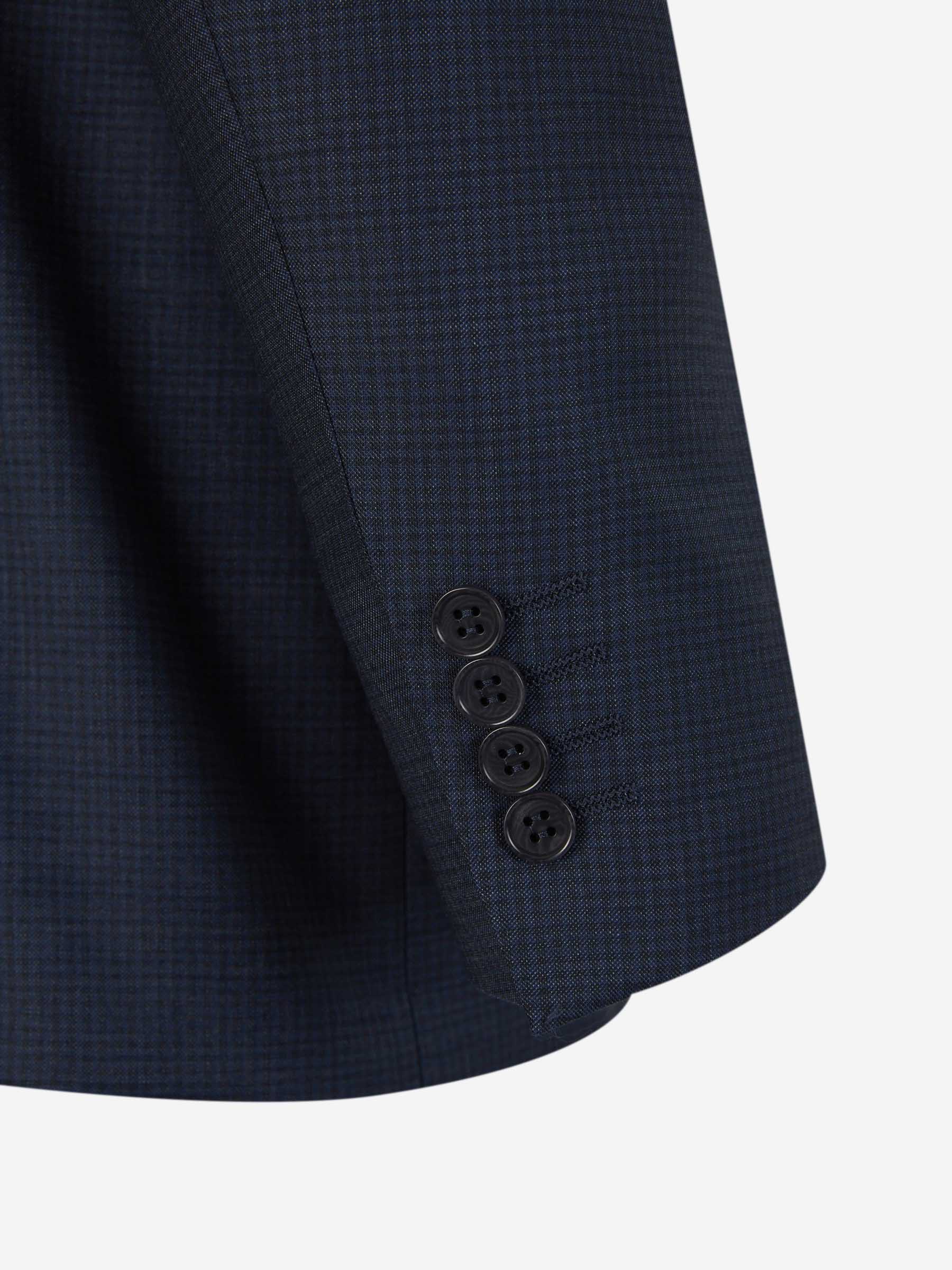 Outlet online Canali Hombre Traje Cuadros Lana color Azul Noche sku 312-002802 01 - Foto 4