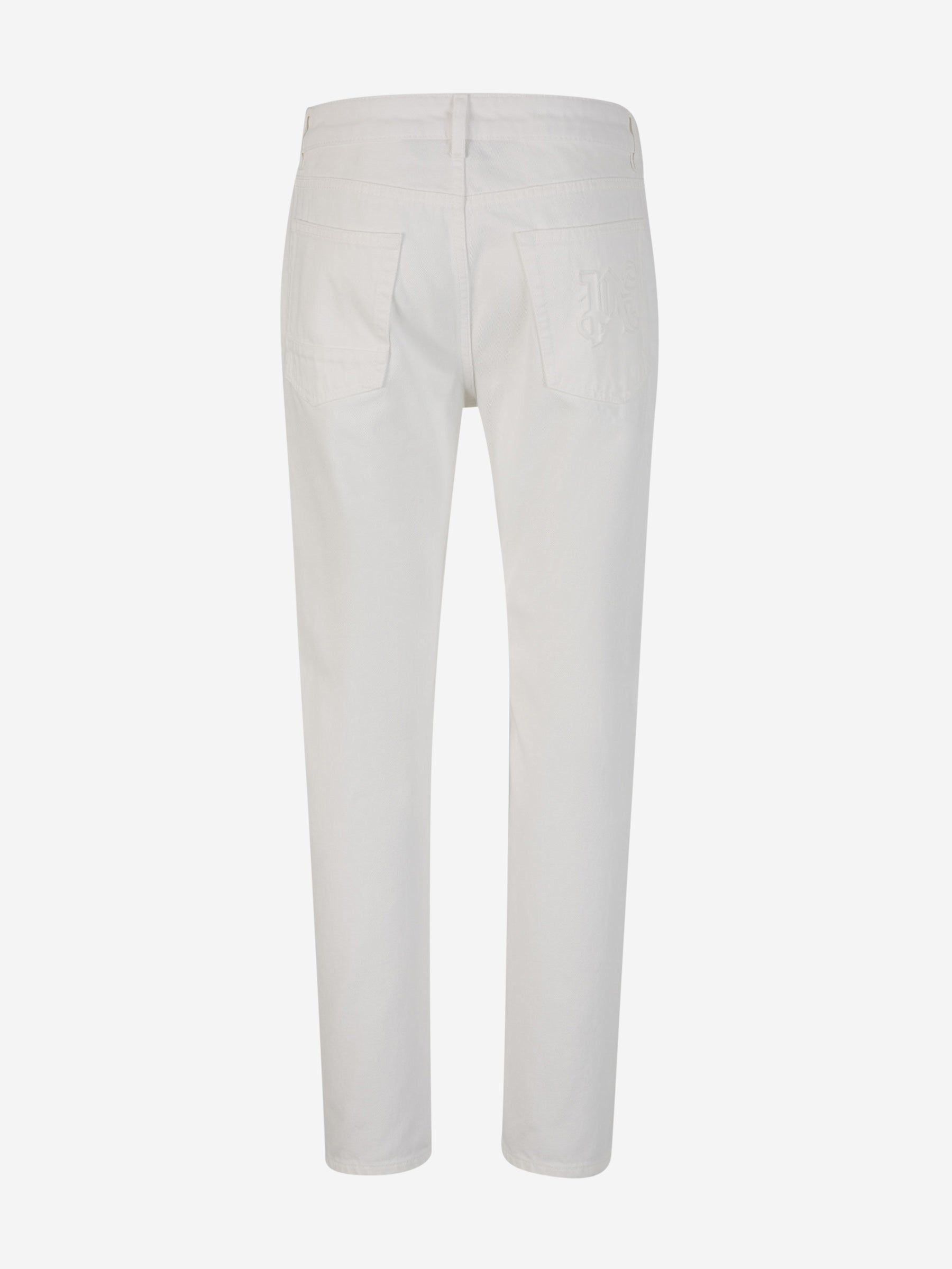 Outlet online Palm Angels Hombre Jeans Rectos Monograma color Blanco sku 522-002586 01 - Foto 2