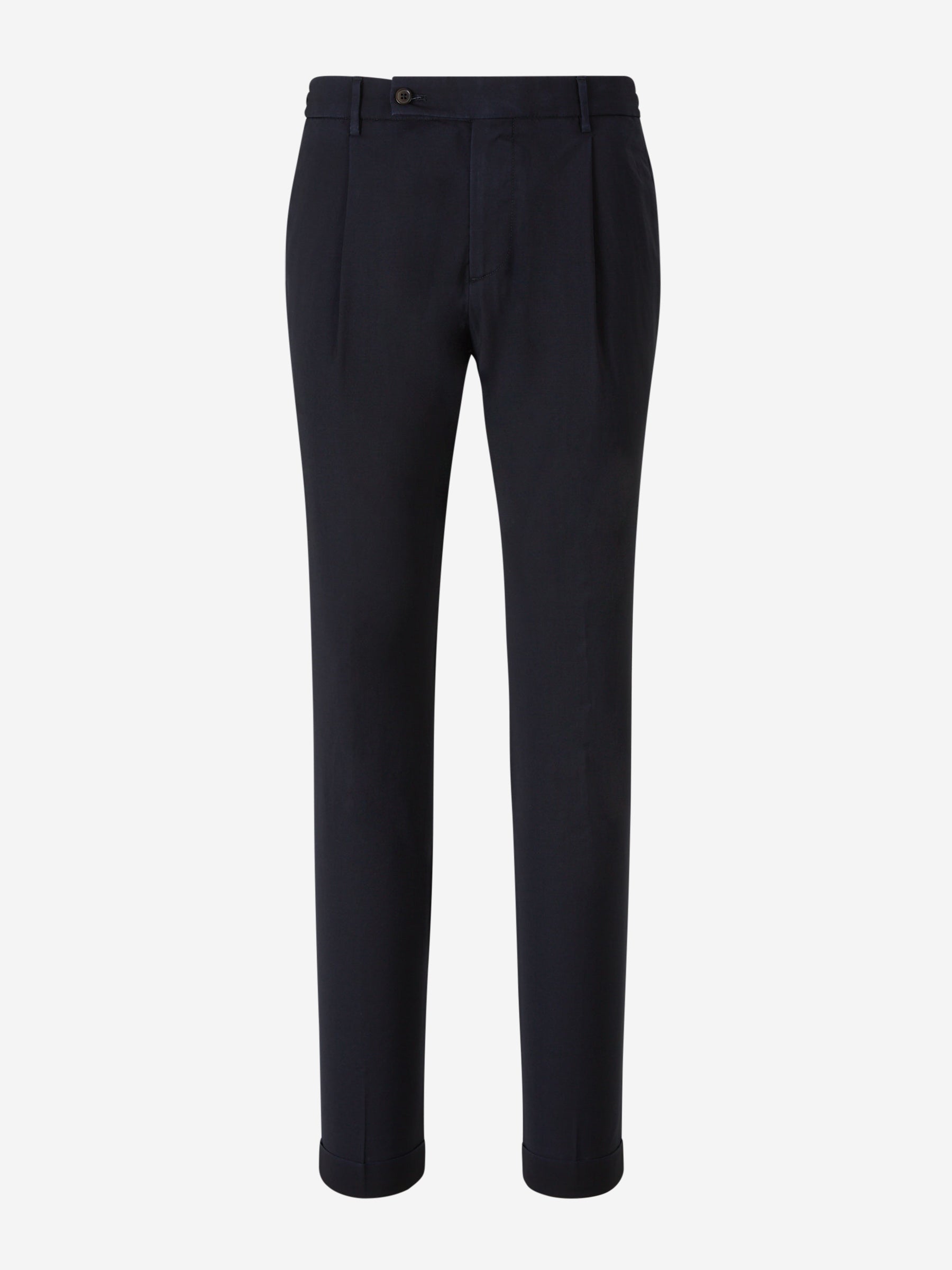 Outlet online Berwich Hombre Pantalones RetroLong Lana color Azul Marino sku 521-003037 01 - Foto 1
