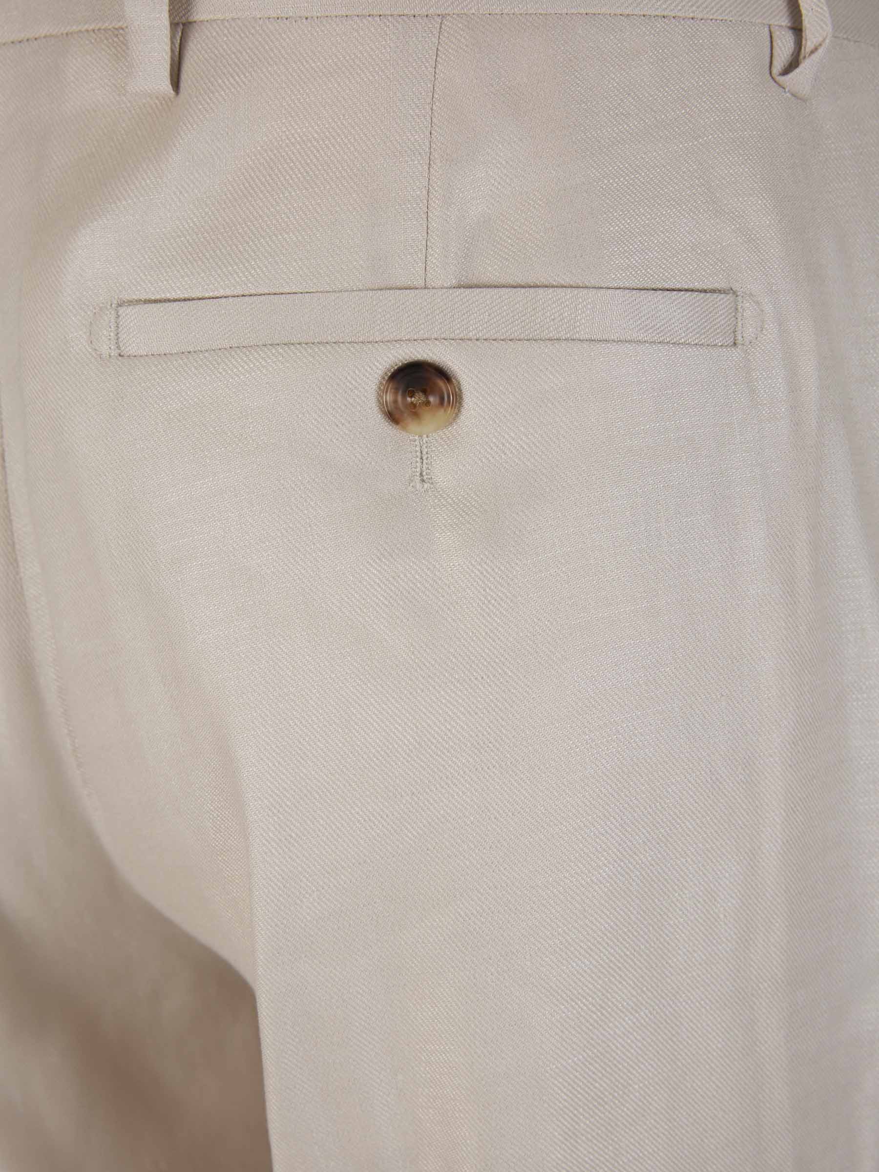 Outlet online Lardini Hombre Pantalones Formales Lino color Beis sku 322-000446 02 - Foto 4