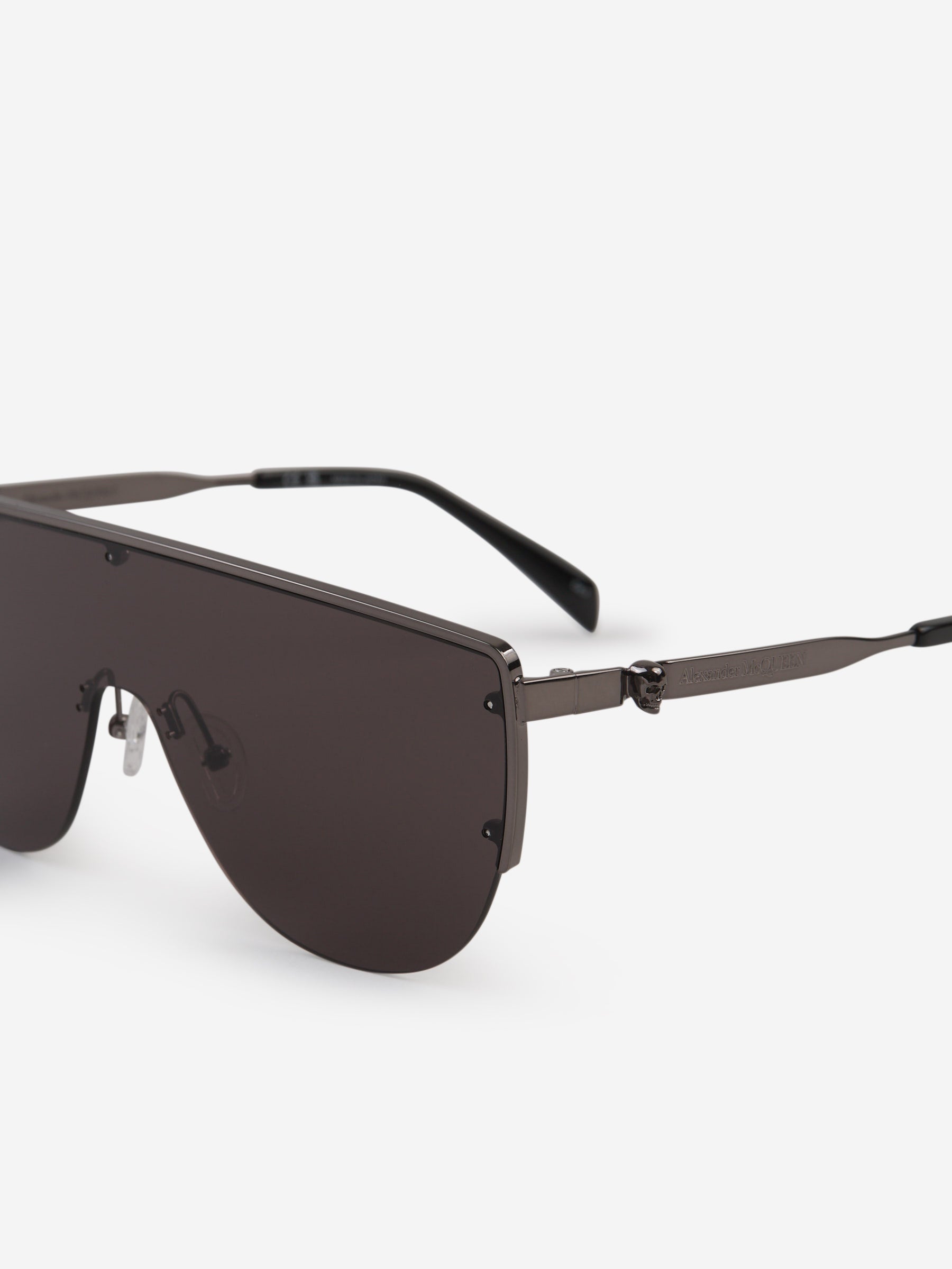 Outlet online McQueen Hombre Gafas de Sol Estilo Máscara color Plateado sku 614-002689 01 - Foto 3