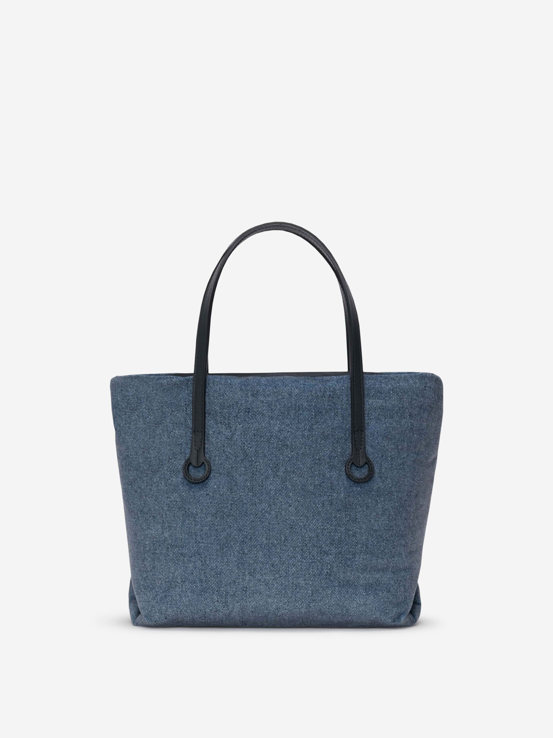 Outlet online JW Anderson Mujer Bolso de Mano Logo color Azul Denim Oscuro sku 810-007755 01 - Foto 5