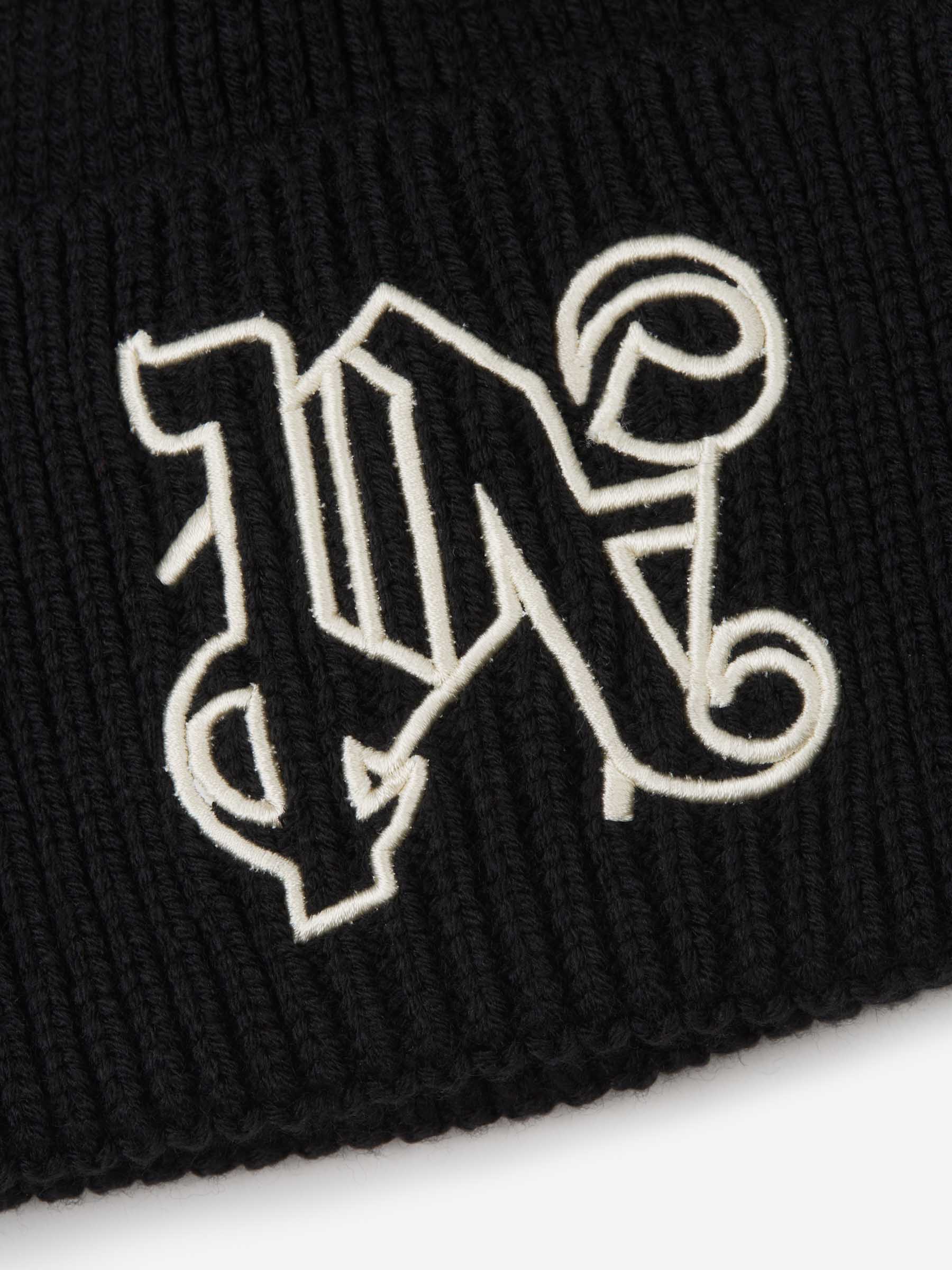 Palm Angels Gorro Logo Bordado color Negro sku 695-001297 02 - Foto 3