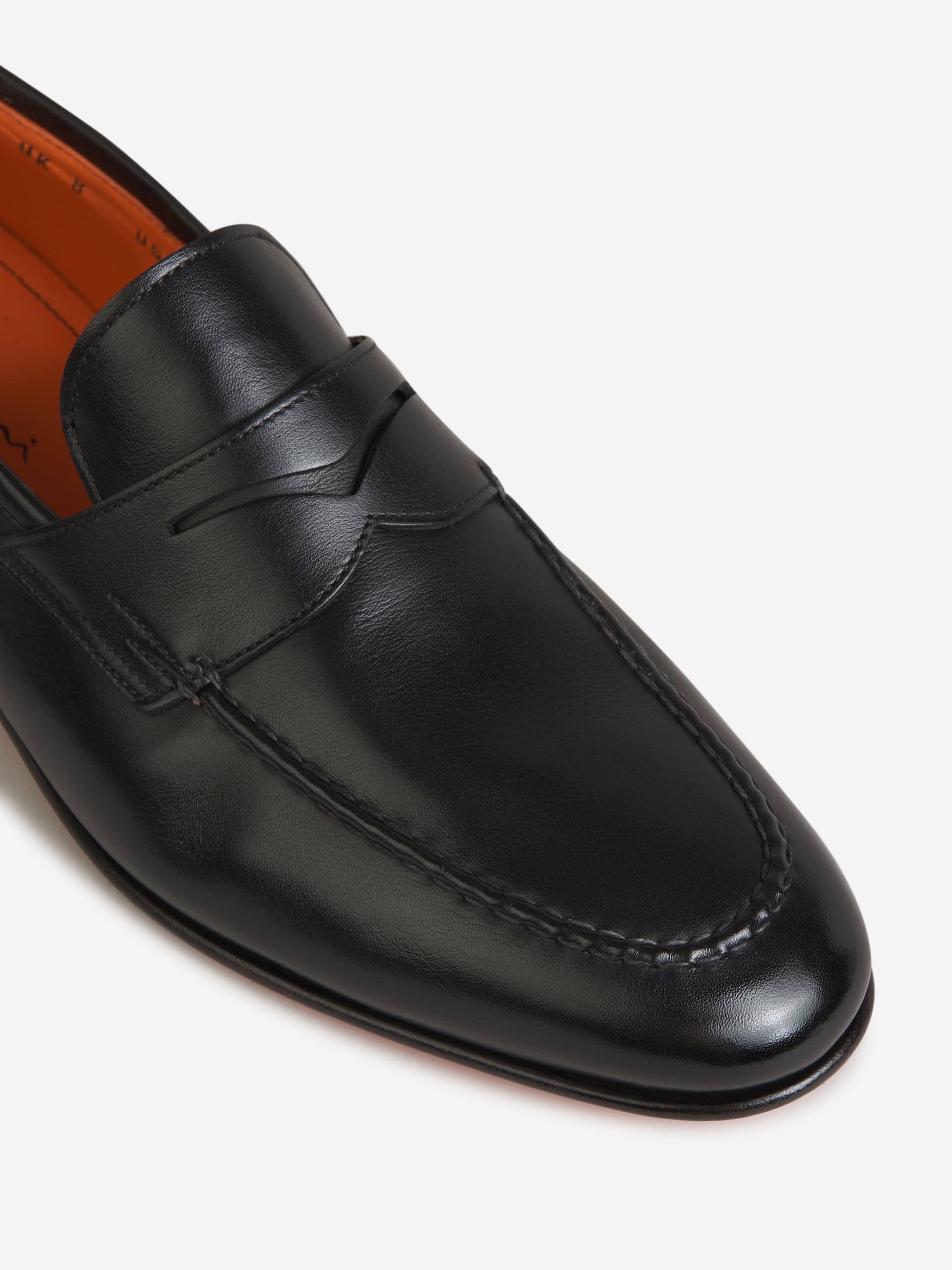 Outlet online Santoni Hombre Mocasines Piel Lisa color Negro sku 611-004406 01 - Foto 5
