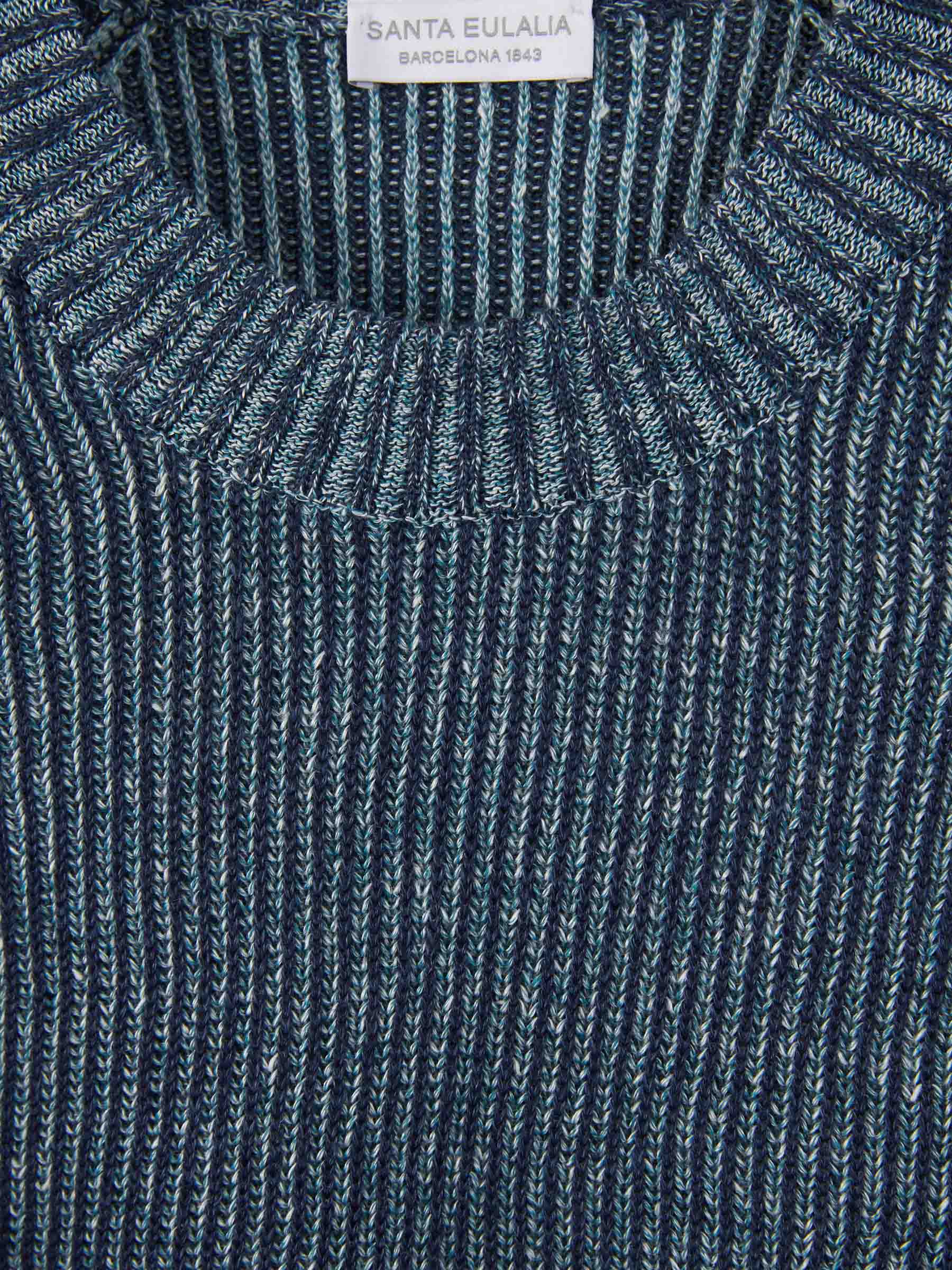 Outlet online Santa Eulalia Hombre Jersey Punto Lino color Azul sku 542-002352 03 - Foto 3