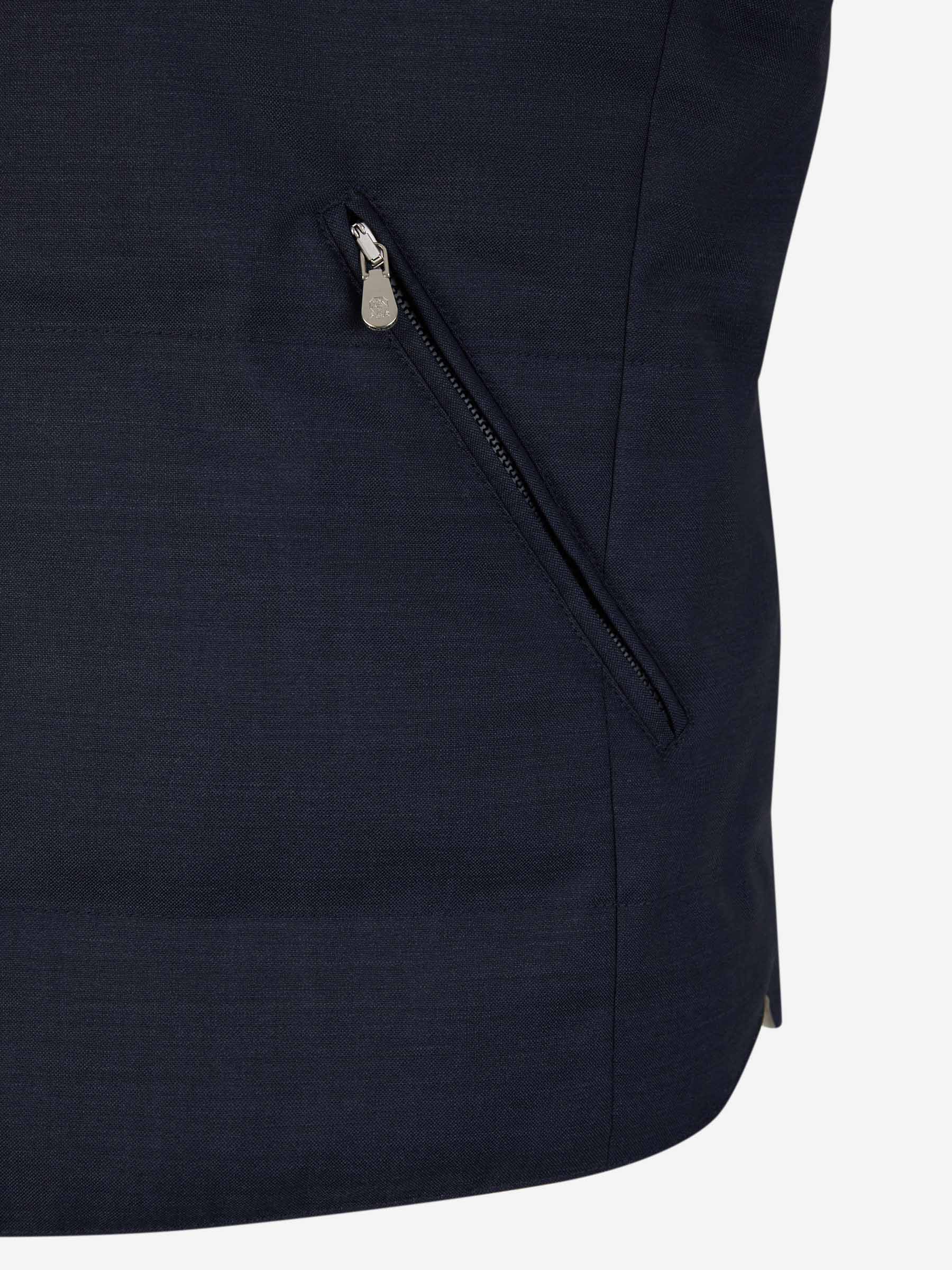 Outlet online Brunello Cucinelli Hombre Chaleco Lana Capucha color Azul Noche sku 544-000545 01 - Foto 4