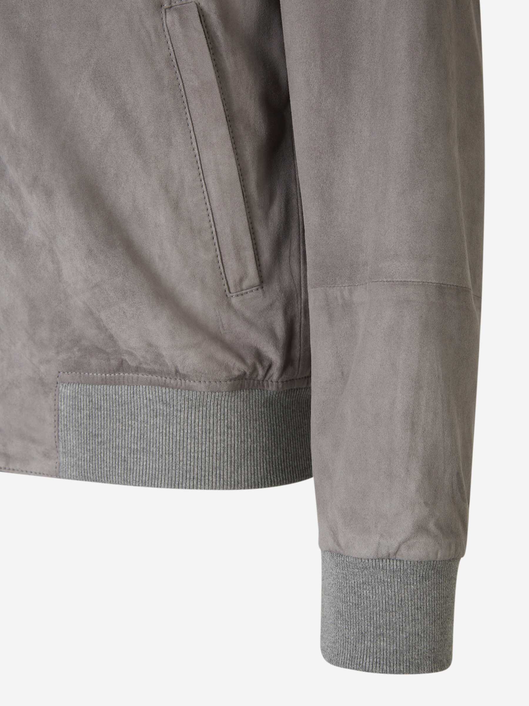 Outlet online Santa Eulalia Hombre Chaqueta Piel Ante color Gris Piedra sku 511-000613 01 - Foto 4