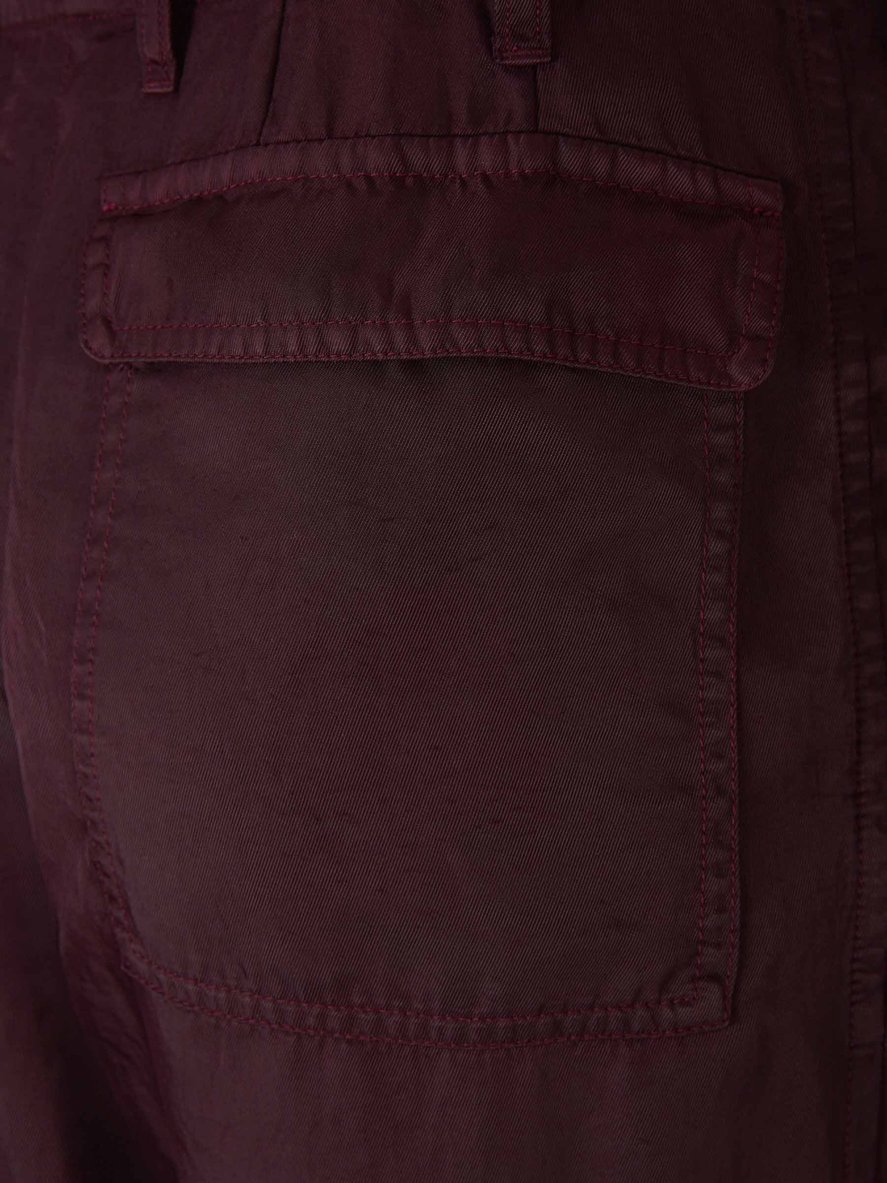Outlet online Dries Van Noten Mujer Pantalones Cargo Fluidos color Burdeos sku 761-003501 00 - Foto 6