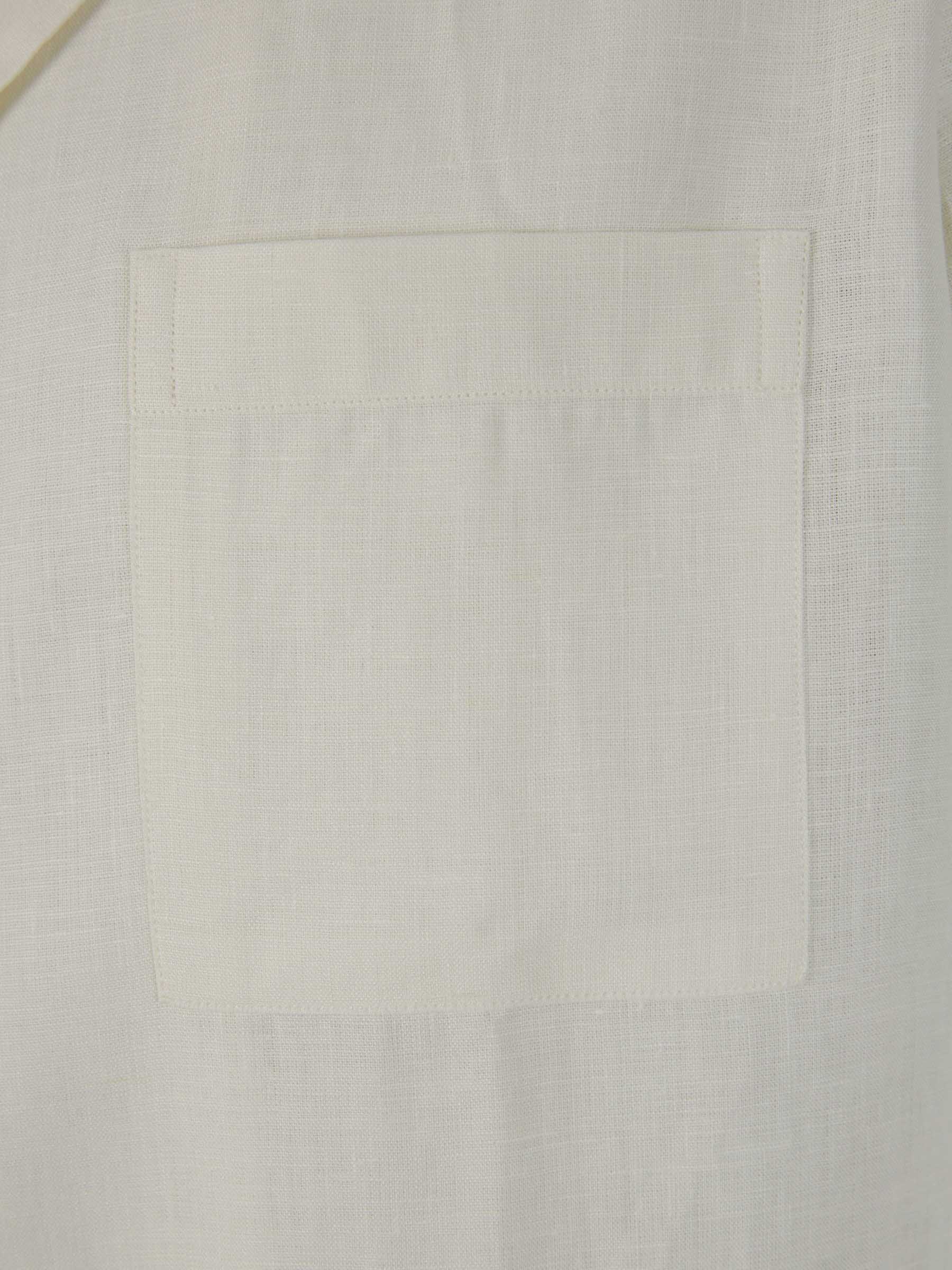 Outlet online Lardini Hombre Camisa Lino Bolsillo color Crema sku 532-000516 01 - Foto 4