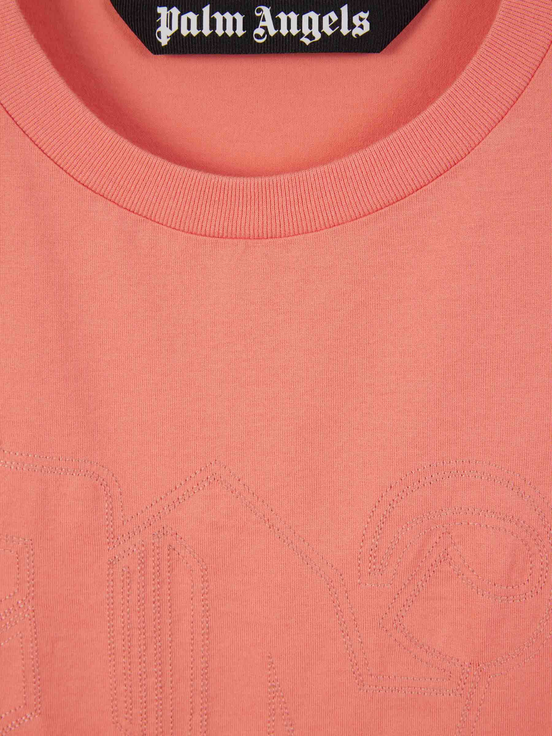 Outlet online Palm Angels Hombre Camiseta Monograma Statement color Salmón sku 553-003596 01 - Foto 3