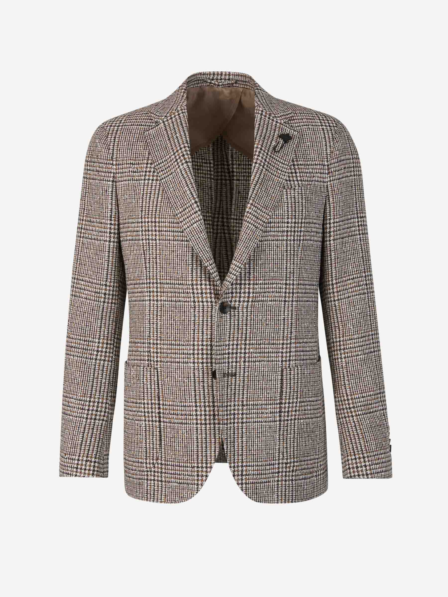 Outlet online Lardini Hombre Americana Motivo Cuadros color Crema sku 302-003419 01 - Foto 1