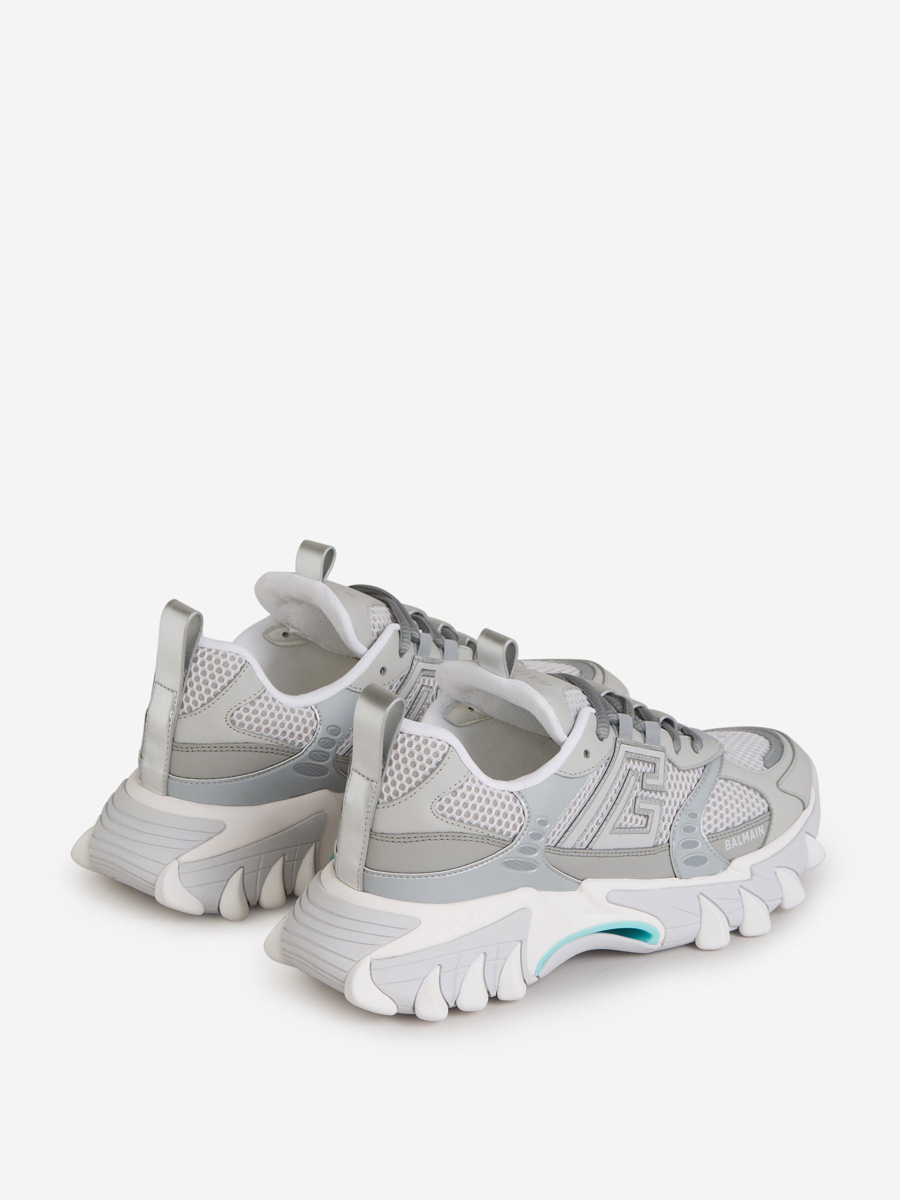 Outlet online Balmain Hombre Sneakers Piel Logo color Gris Claro sku 616-002571 01 - Foto 3