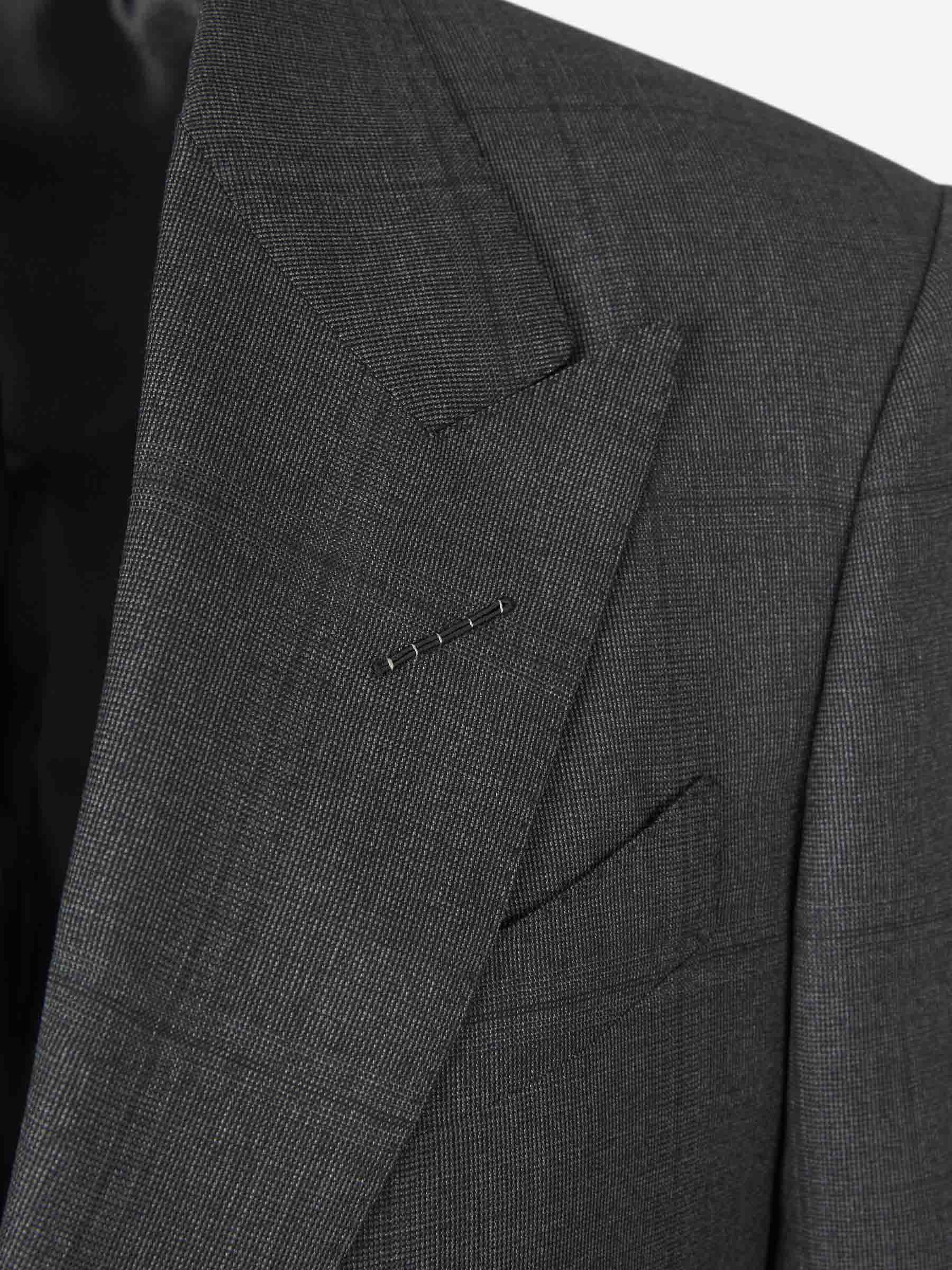 Outlet online Tom Ford Hombre Traje Liso Lana color Negro sku 312-002813 01 - Foto 4