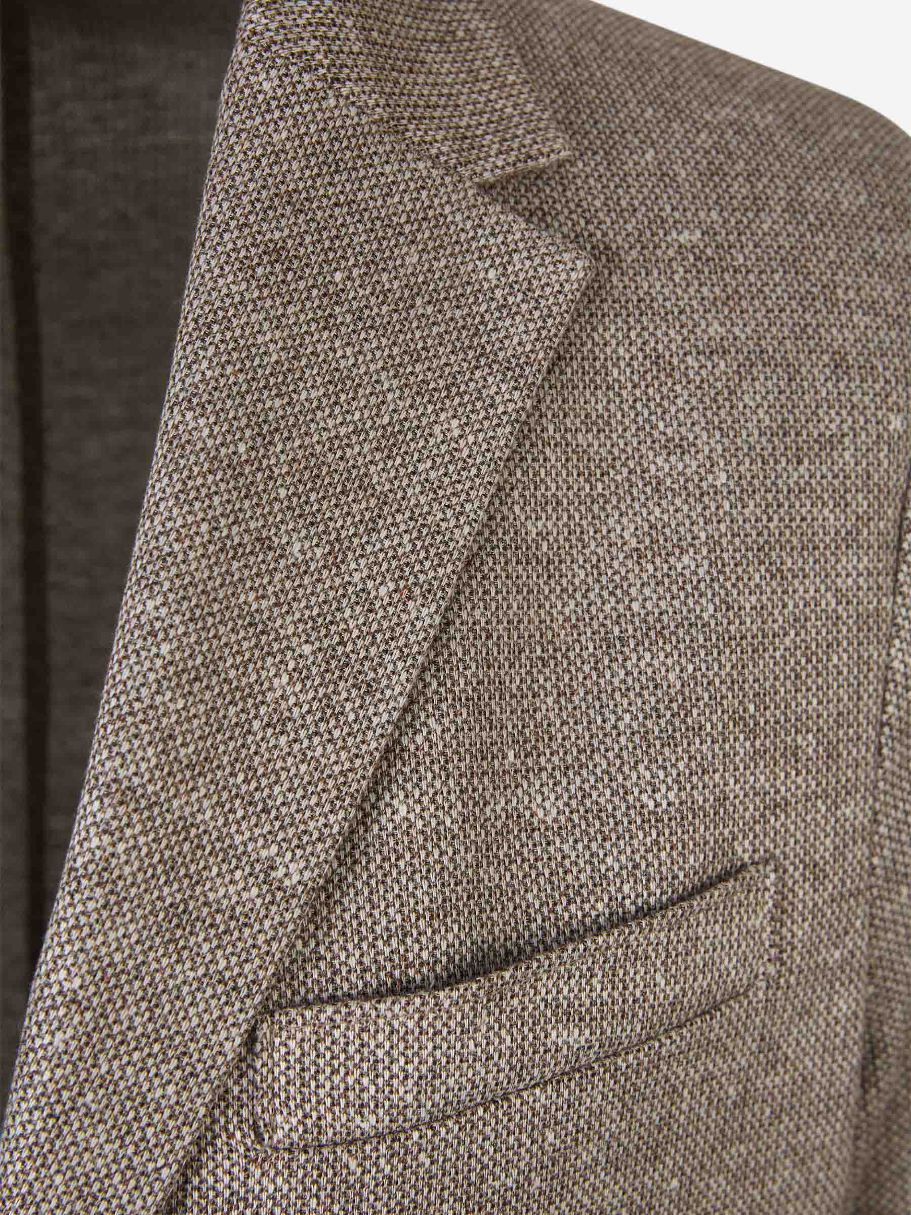 Outlet online Harris Wharf Hombre Americana Lino y Algodón color Topo sku 302-003416 02 - Foto 3