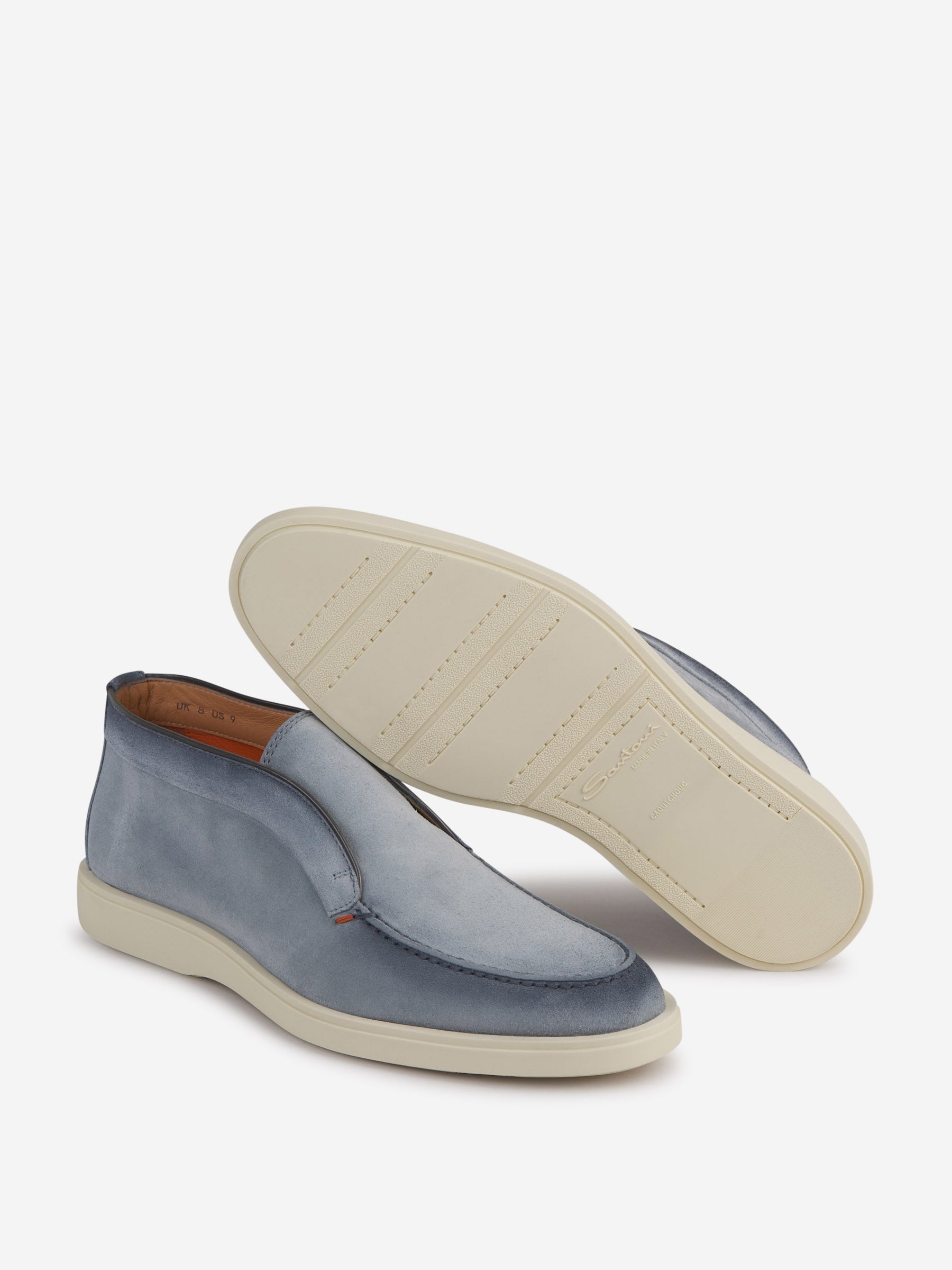 Outlet online Santoni Hombre Mocasines Altos Piel color Azul Denim sku 611-004409 02 - Foto 4