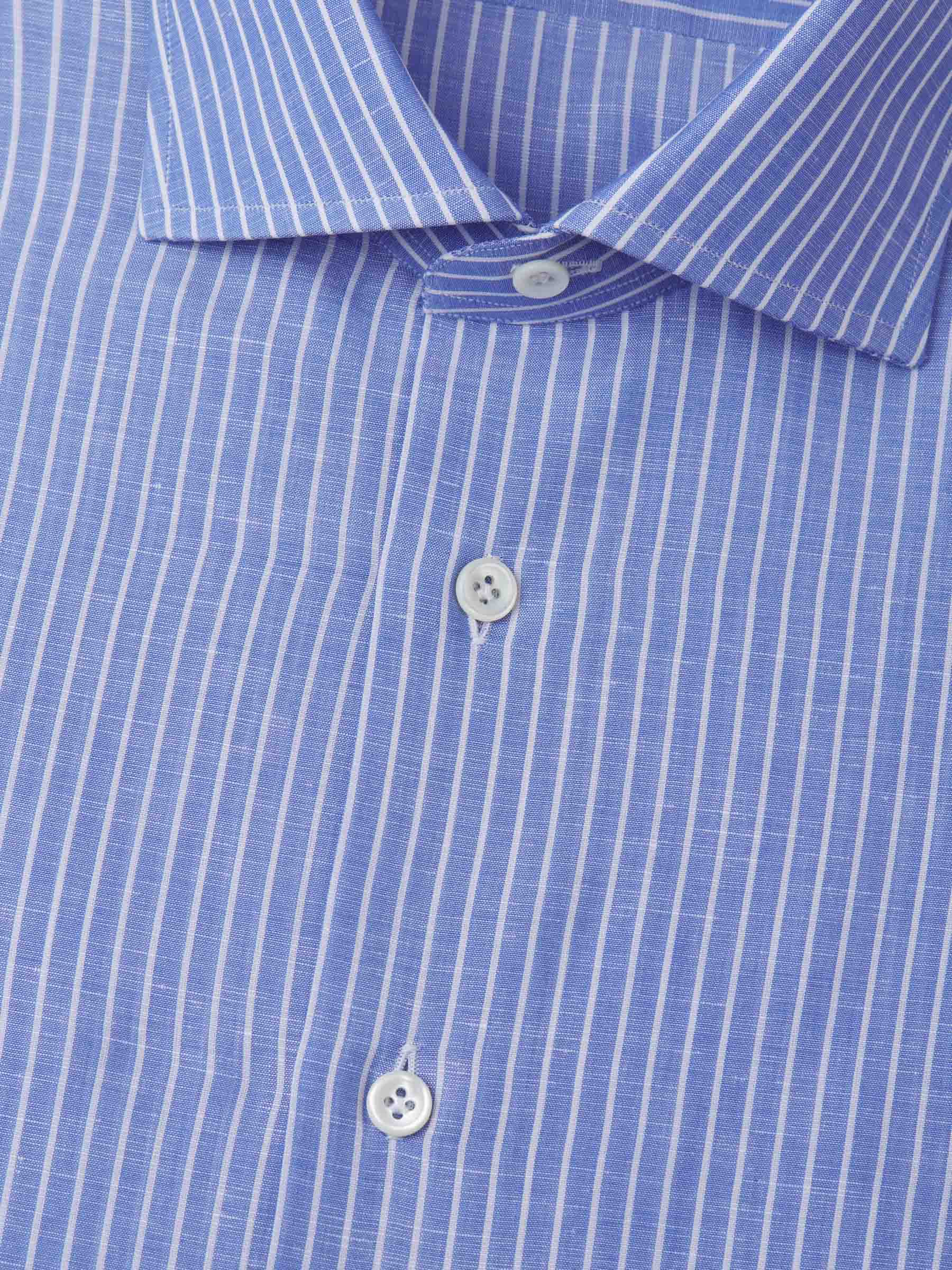 Outlet online Santa Eulalia Hombre Camisa Motivo Rayas color Azul sku 401-003102 02 - Foto 2