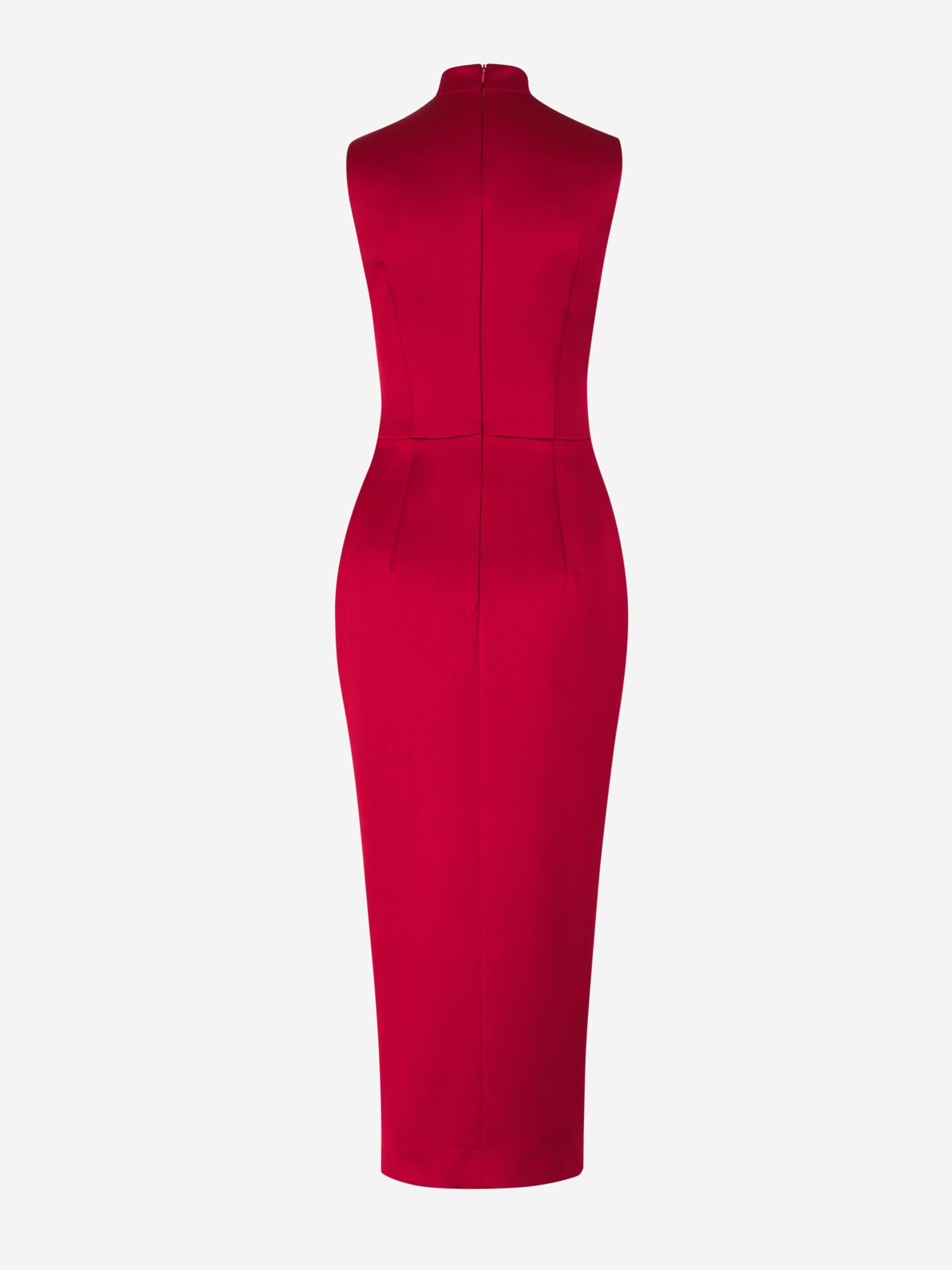 Outlet online Rasario Mujer Vestido Midi Satén color Rojo sku 732-001369 01 - Foto 3