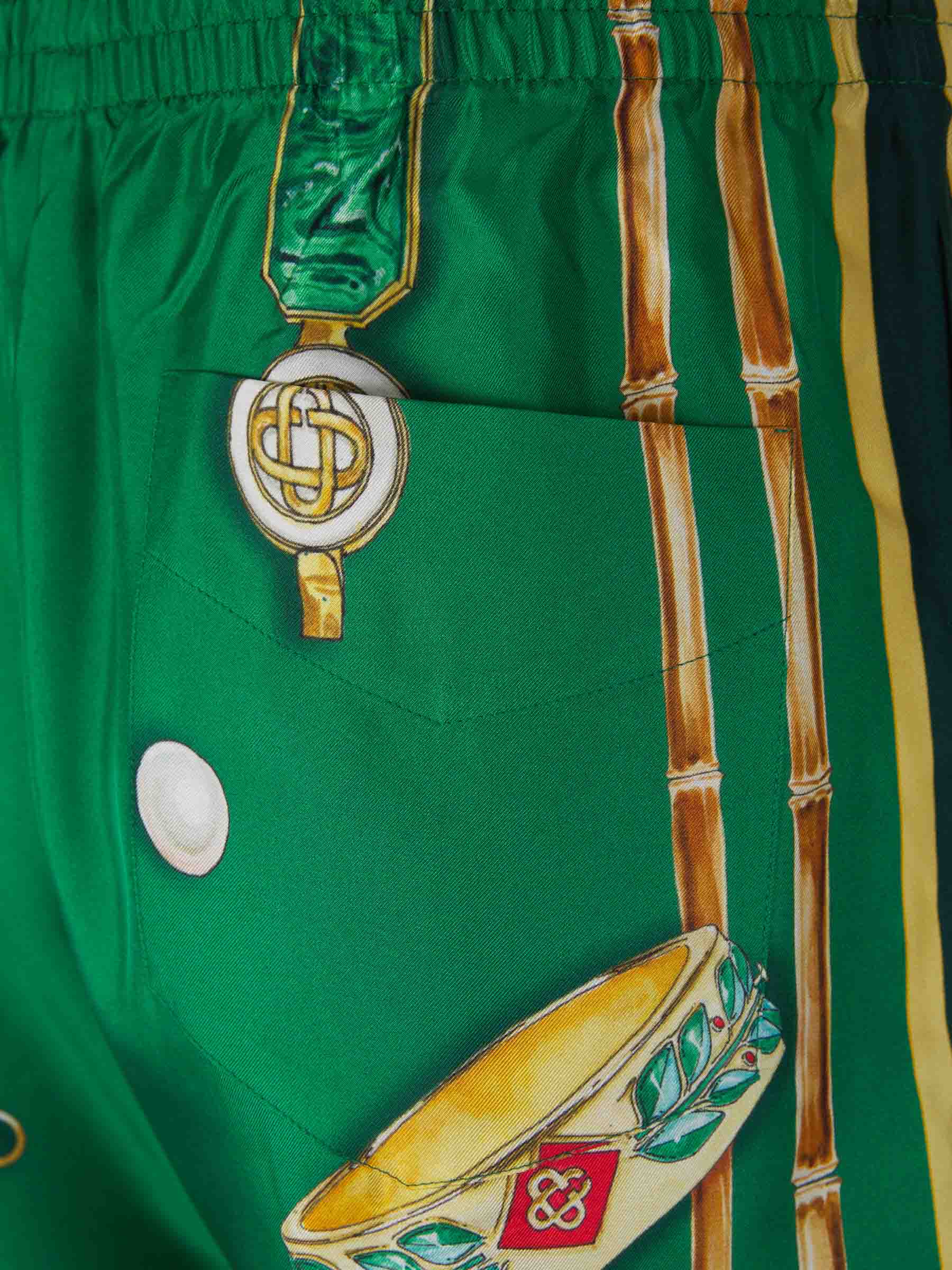Outlet online Casablanca Hombre Joggers Seda Bijoux color Verde Oscuro sku 521-002967 01 - Foto 5