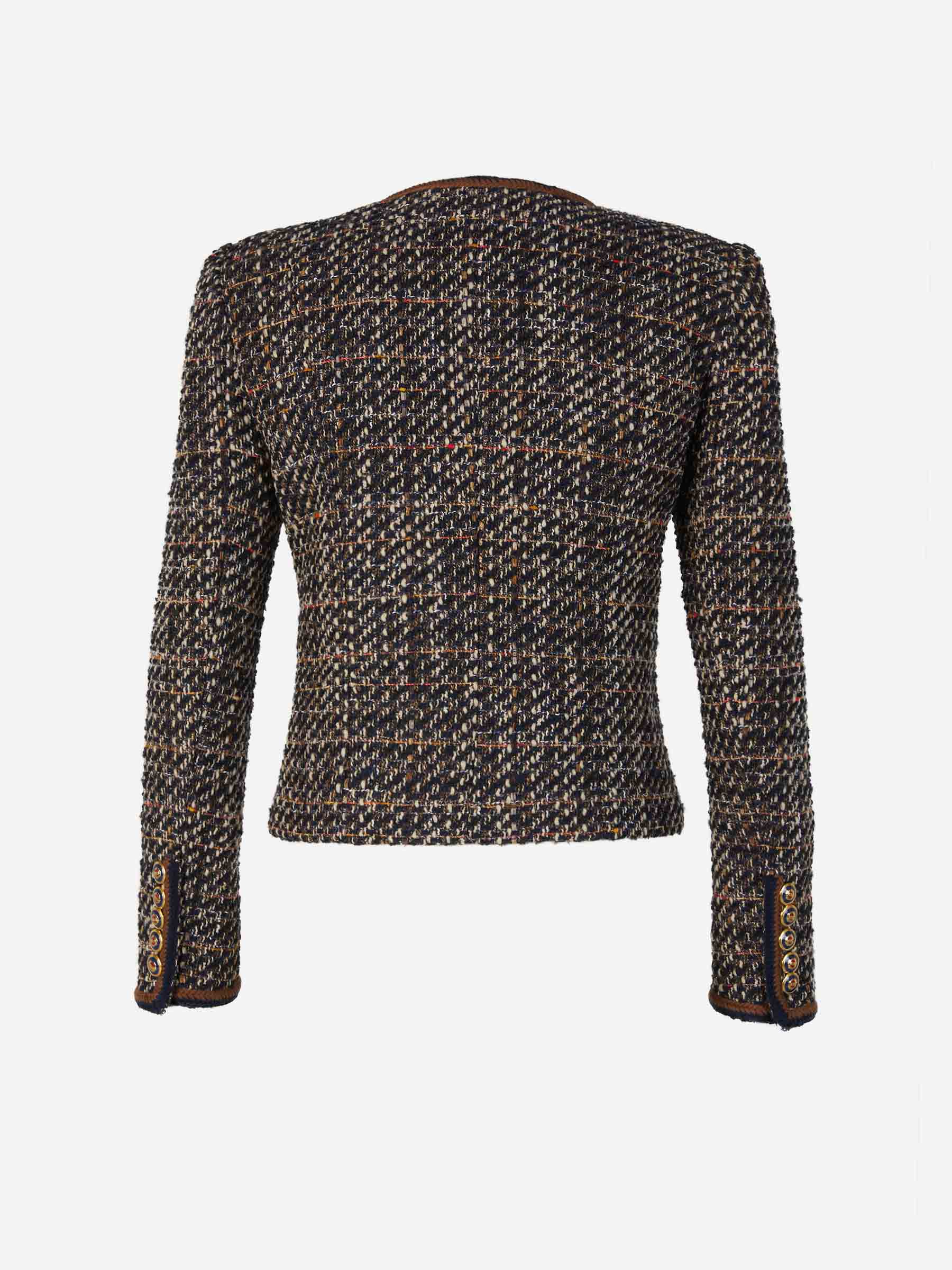 Outlet online Veronica Beard Mujer Chaqueta Lars Tweed color Azul Noche sku 741-002100 01 - Foto 2