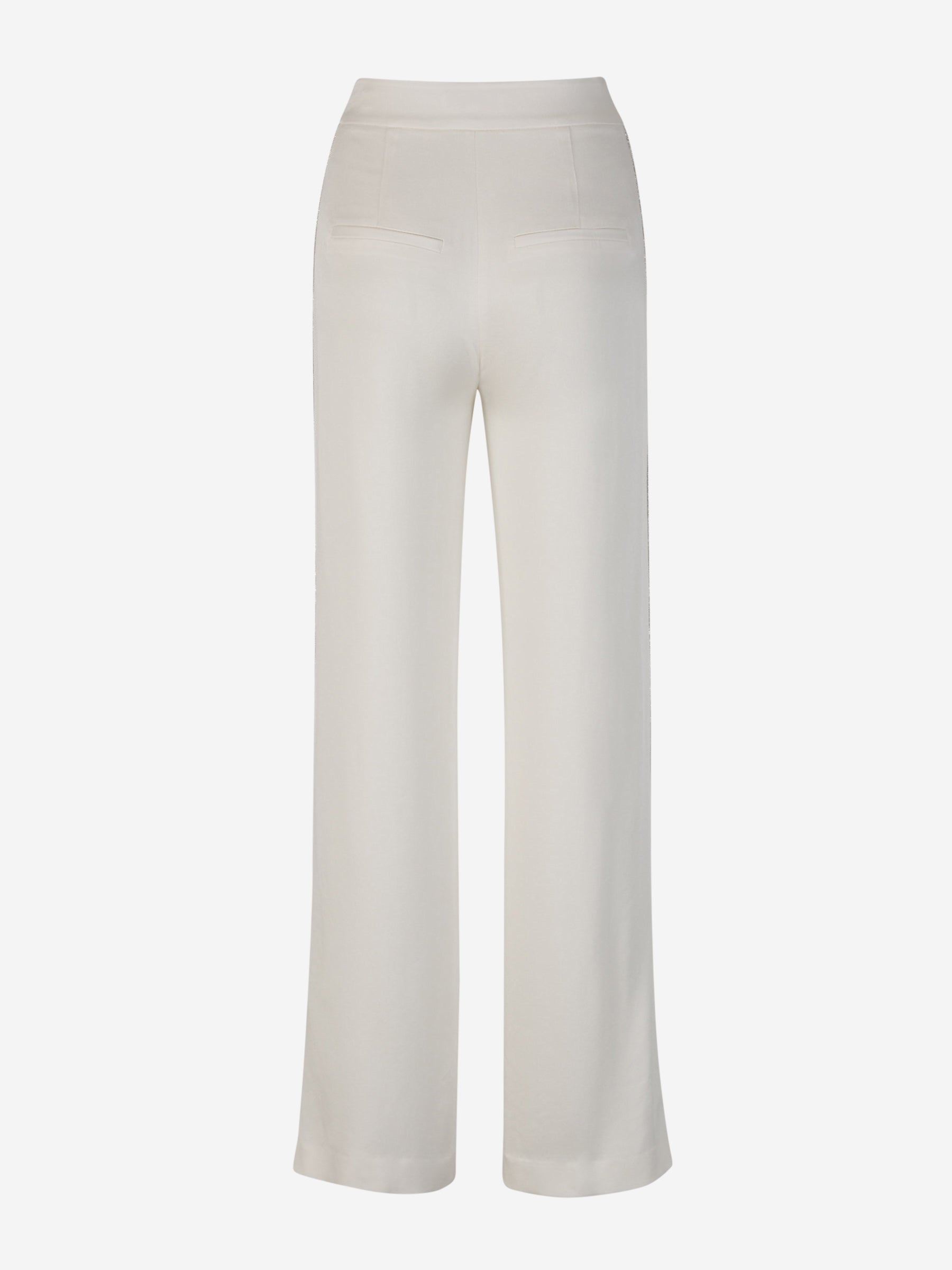 Outlet online Veronica Beard Mujer Pantalones Formales Ribetes Cristales color Marfil sku 761-003452 01 - Foto 3