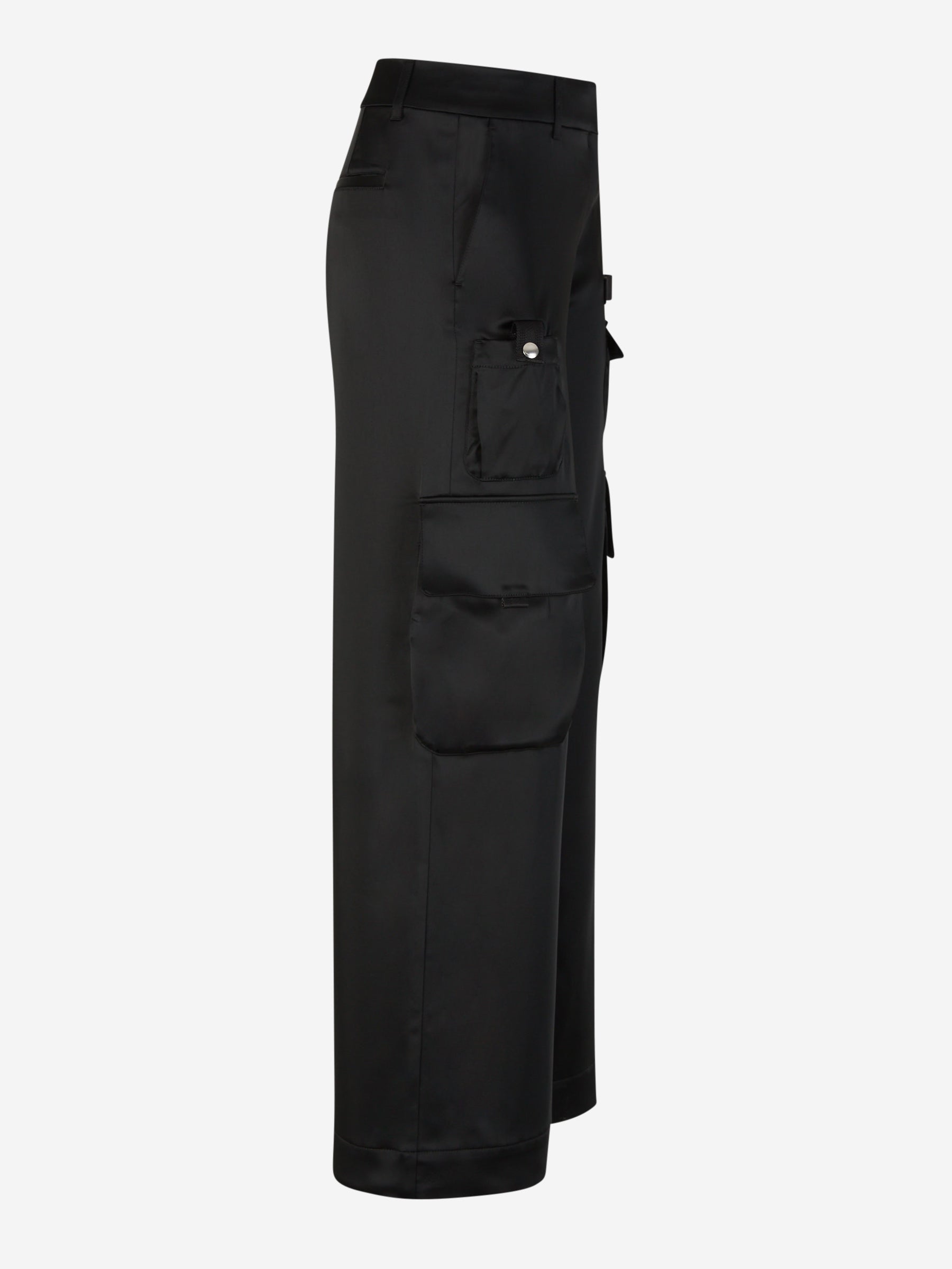 Outlet online Off-White Mujer Pantalones Cargo Satín color Negro sku 761-003420 01 - Foto 3