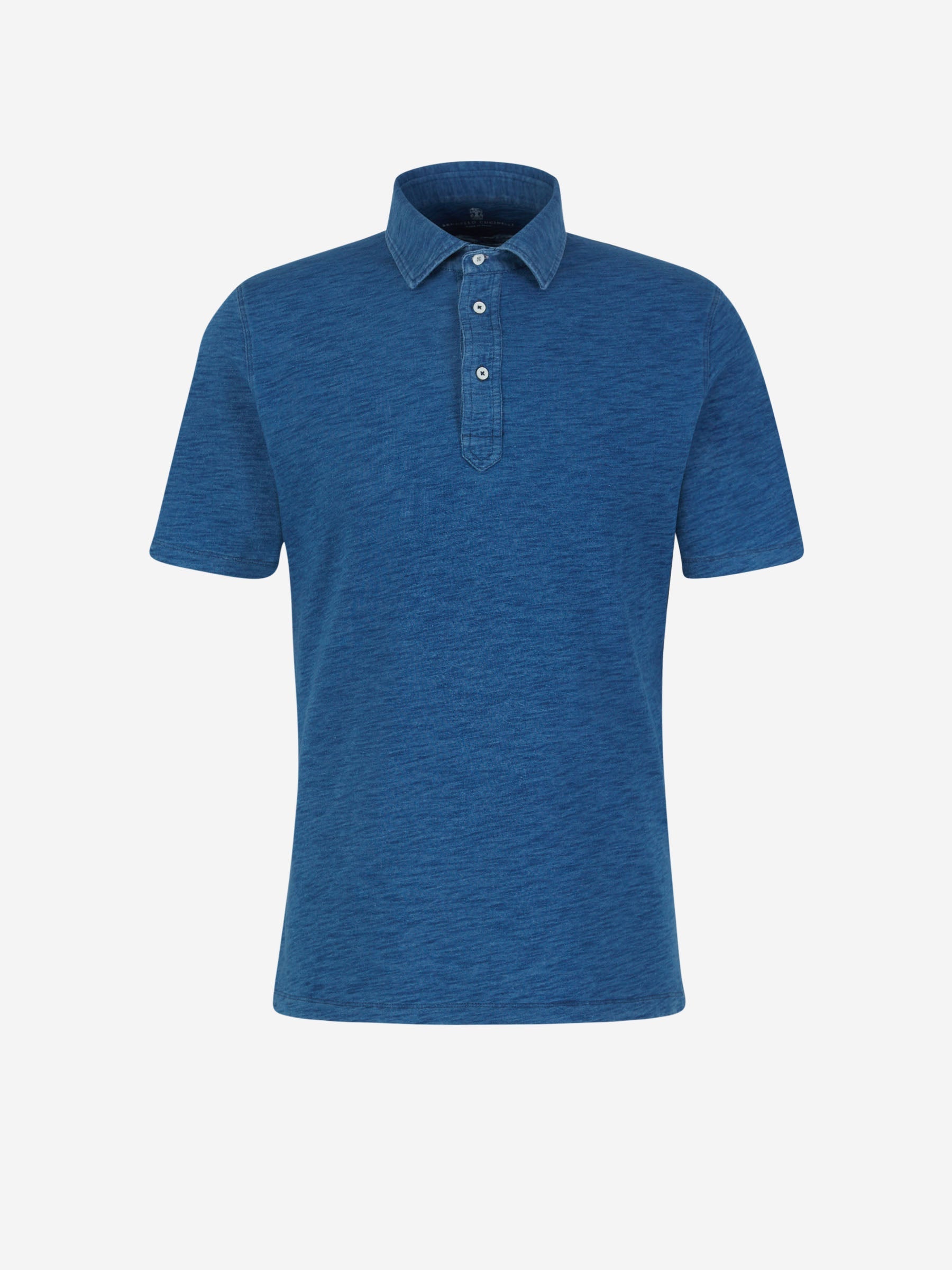 Outlet online Brunello Cucinelli Hombre Polo Punto Algodón color Azul sku 552-001443 01 - Foto 1