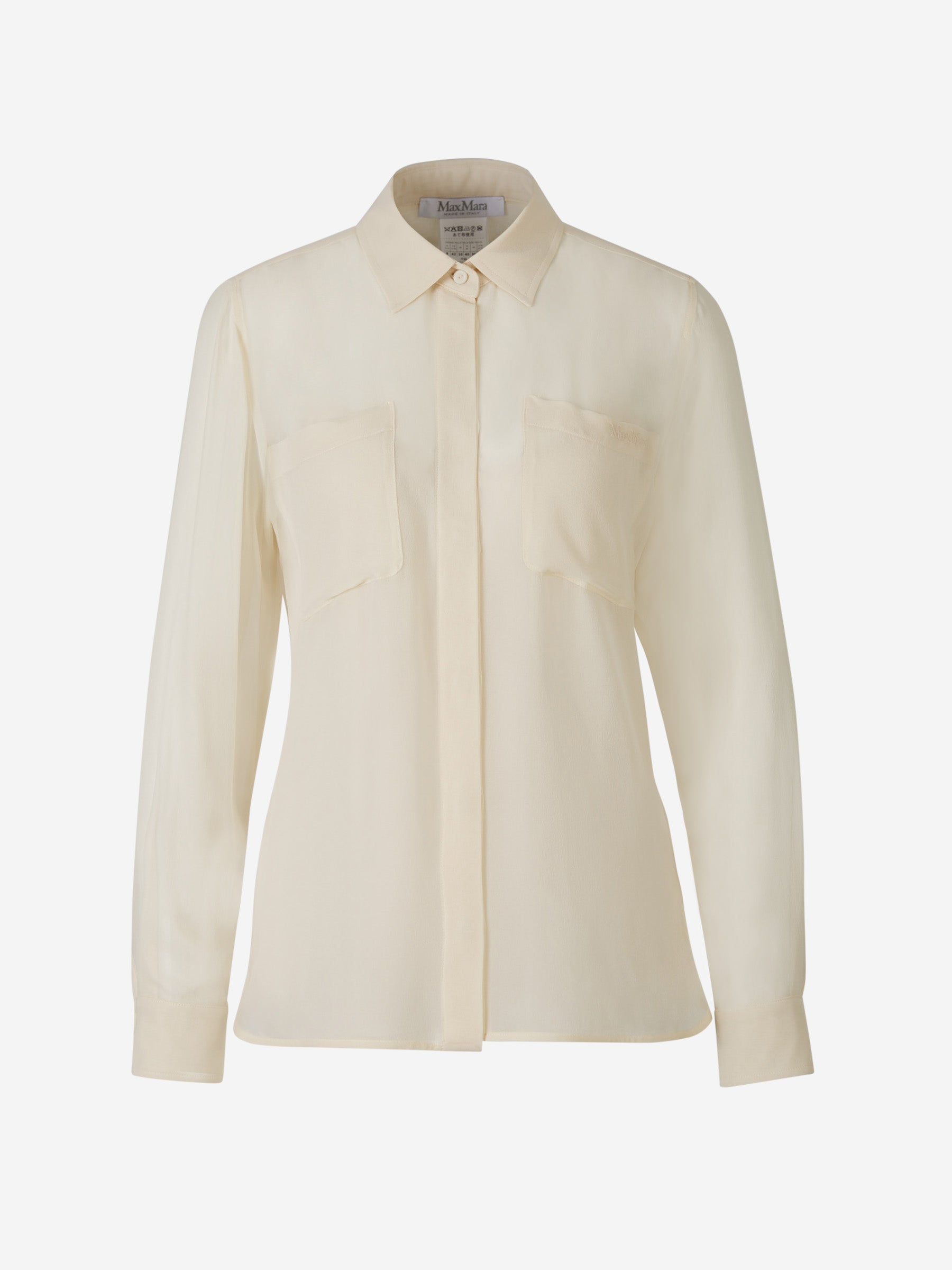 Outlet online Max Mara Mujer Blusa Semitransparente Fluida color Crema sku 701-002086 01 - Foto 1