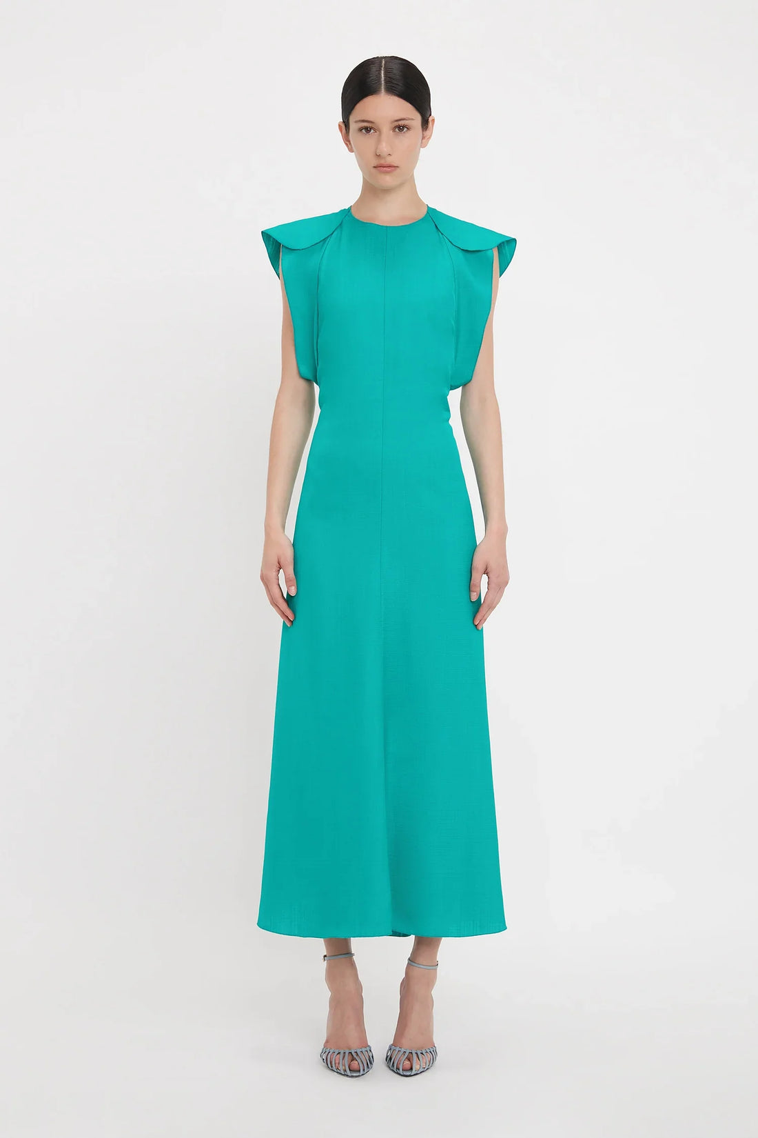 Outlet online Victoria Beckham Mujer Vestido Midi Liso color Verde Menta sku 721-000373 01 - Foto 2
