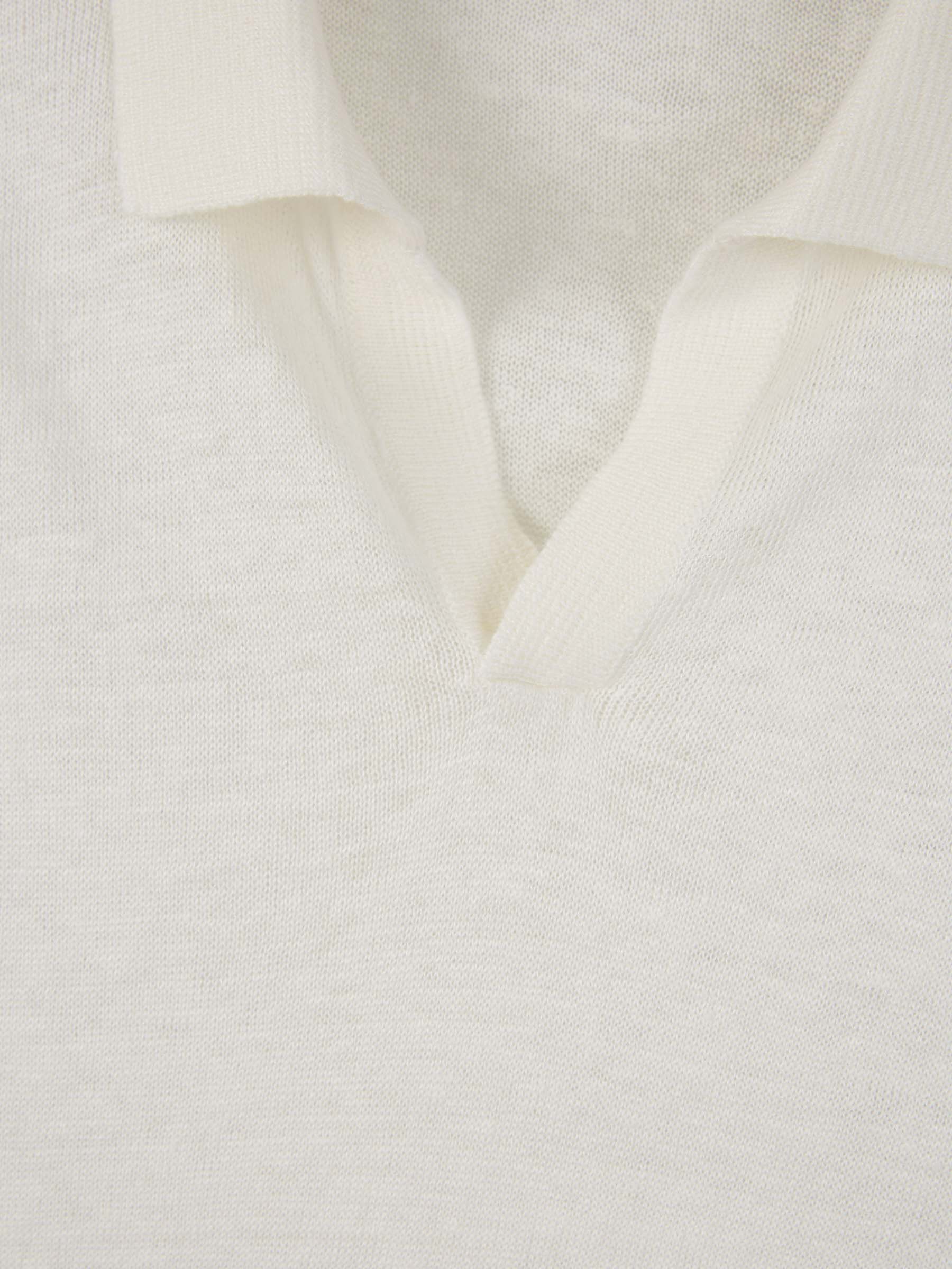 Outlet online Santa Eulalia Hombre Polo Punto Lino color Blanco sku 552-001490 01 - Foto 3