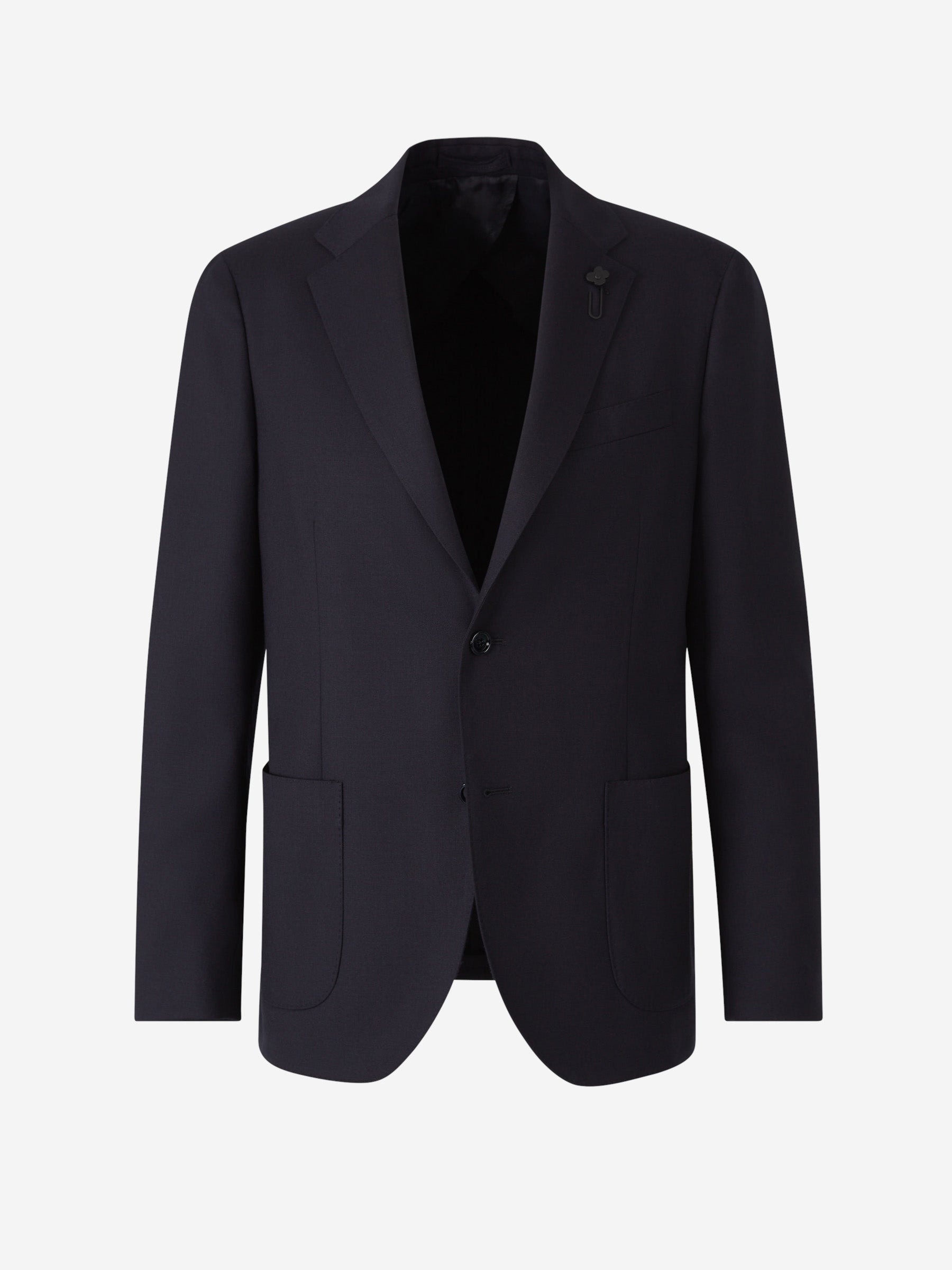 Outlet online Lardini Hombre Americana Lana Lisa color Azul Noche sku 312-002823 01 - Foto 1
