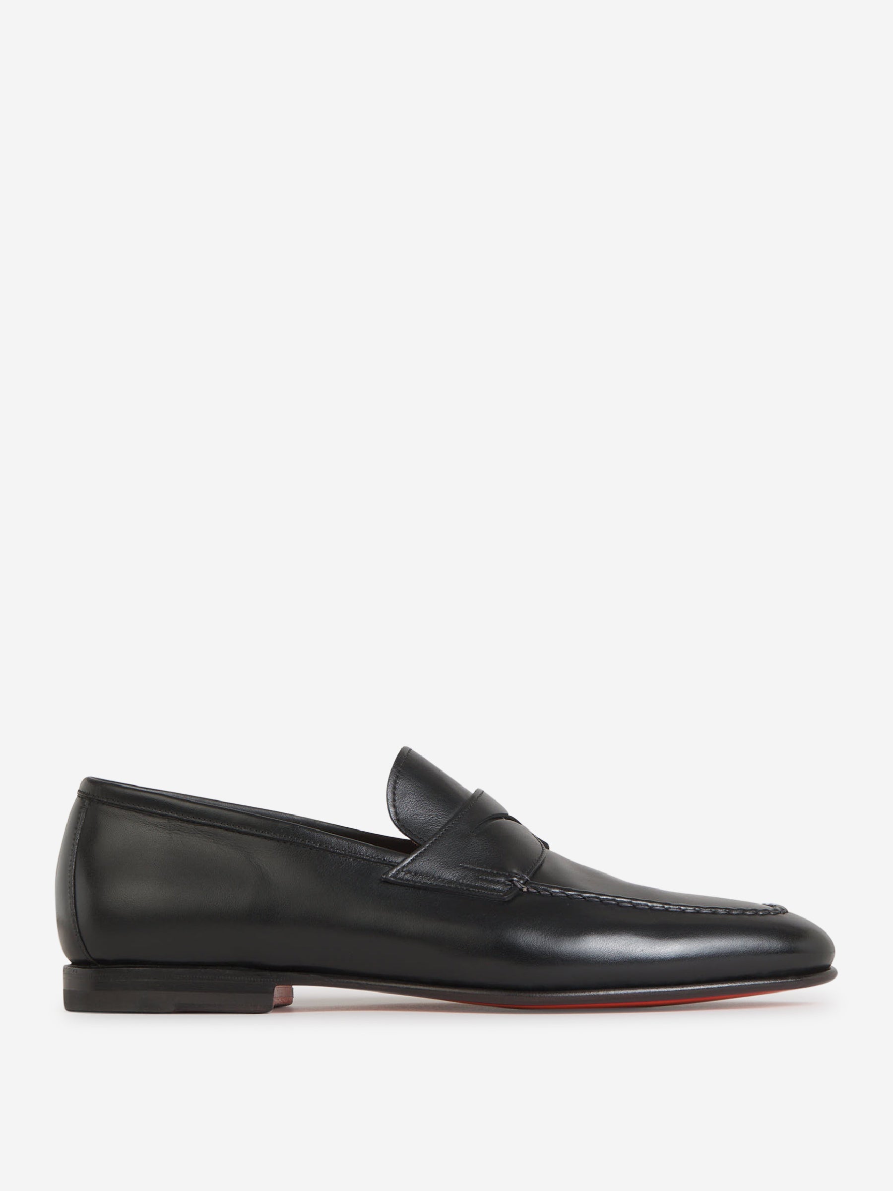 Outlet online Santoni Hombre Mocasines Piel Lisa color Negro sku 611-004406 01 - Foto 1