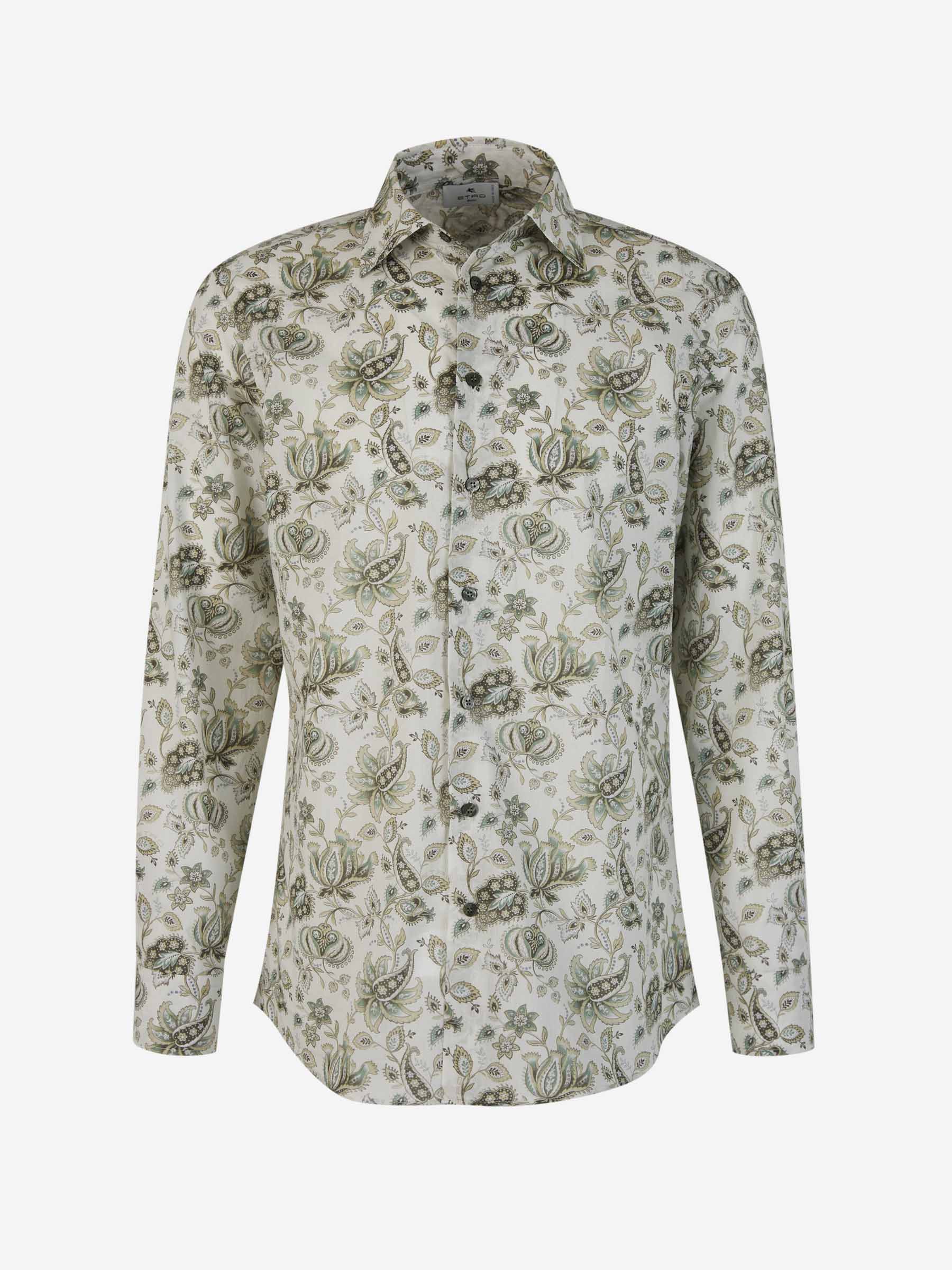 Outlet online Etro Hombre Camisa Algodón Flores color Verde Menta sku 531-006207 01 - Foto 1