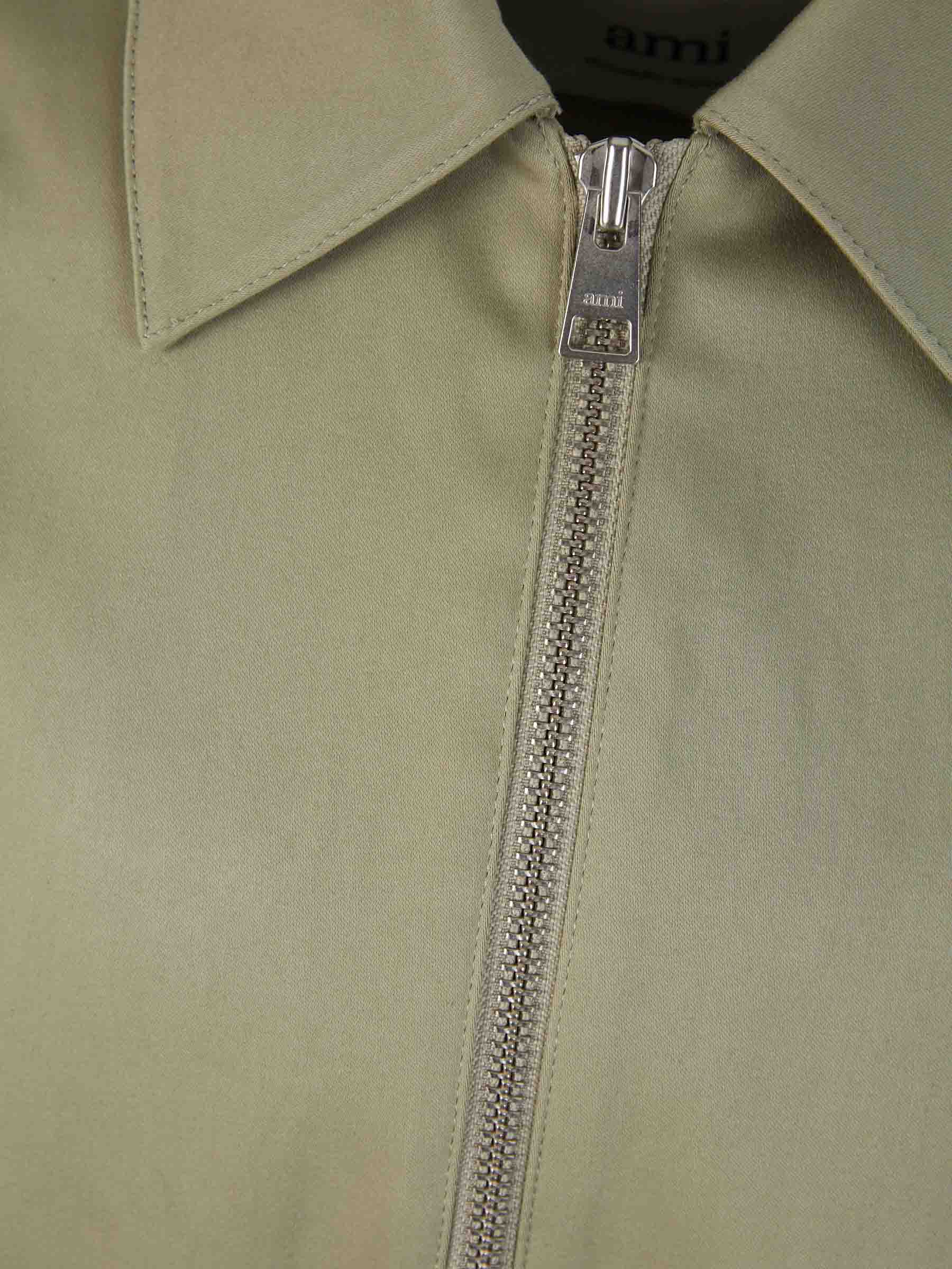 Outlet online Ami Paris Hombre Chaqueta Bomber Logo color Verde Militar sku 512-002194 02 - Foto 3