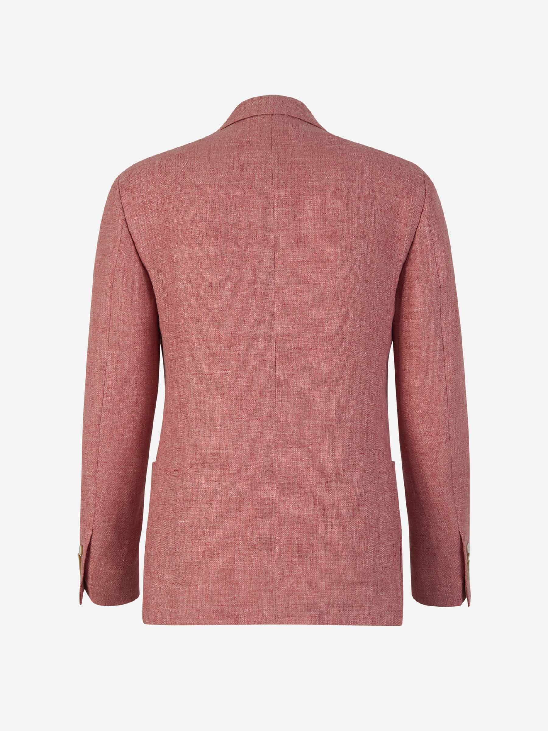 Outlet online Lardini Hombre Americana Lino y Lana color Rojo Cereza sku 302-003421 01 - Foto 2