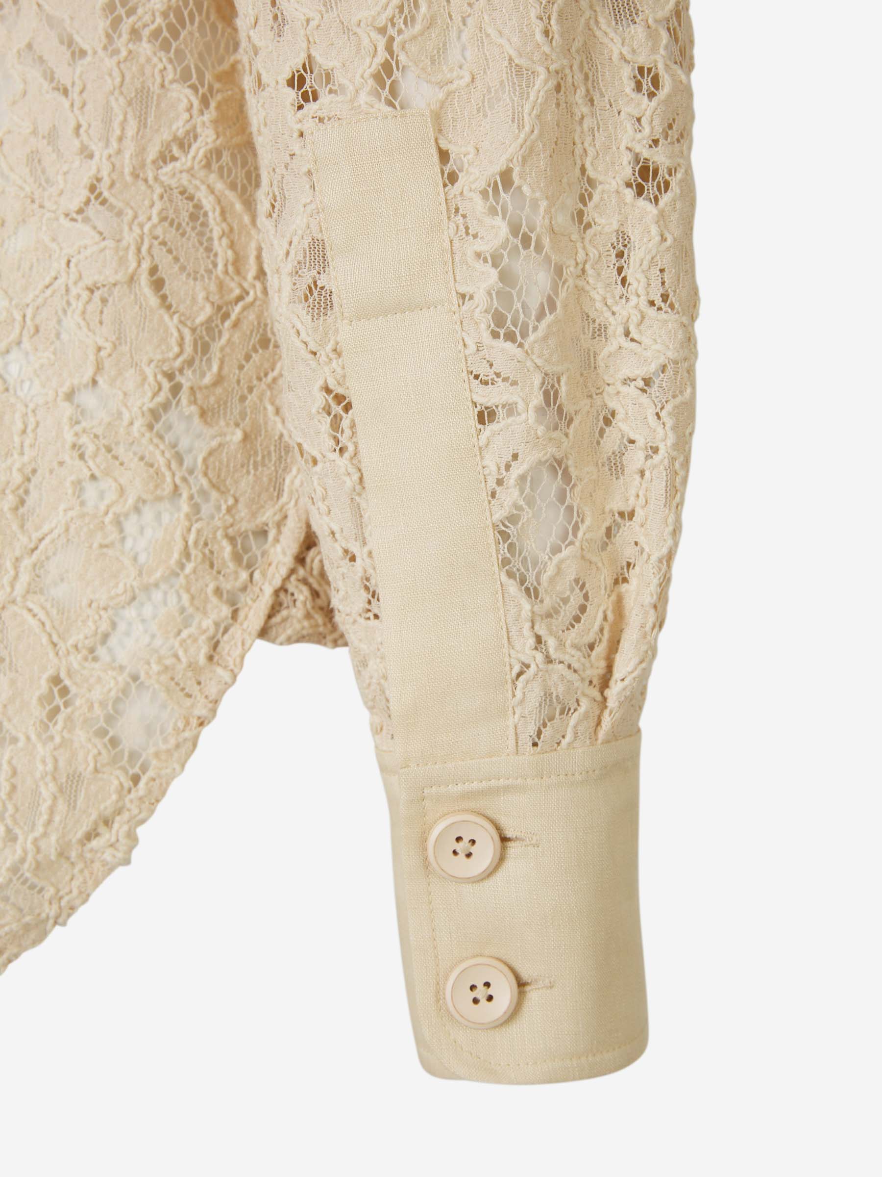 Outlet online Zimmermann Mujer Camisa Natural Encaje color Beis sku 701-002072 00 - Foto 4