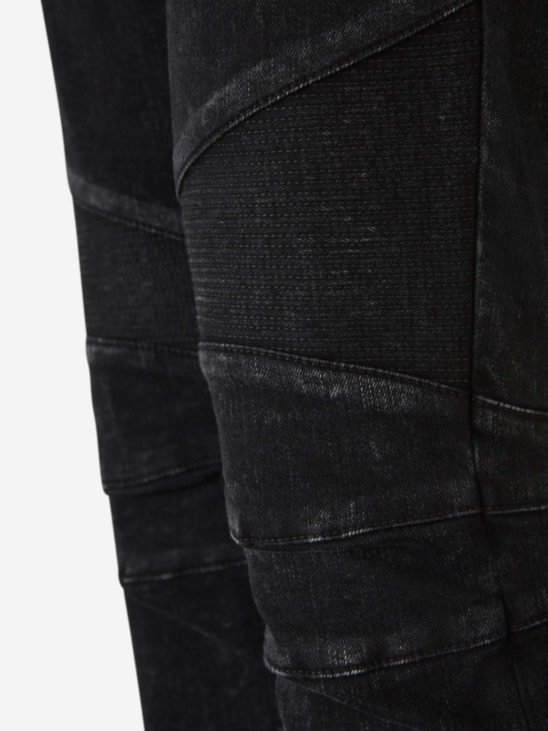 Outlet online Balmain Hombre Jeans Slim Fit Biker color Negro sku 522-002617 01 - Foto 5